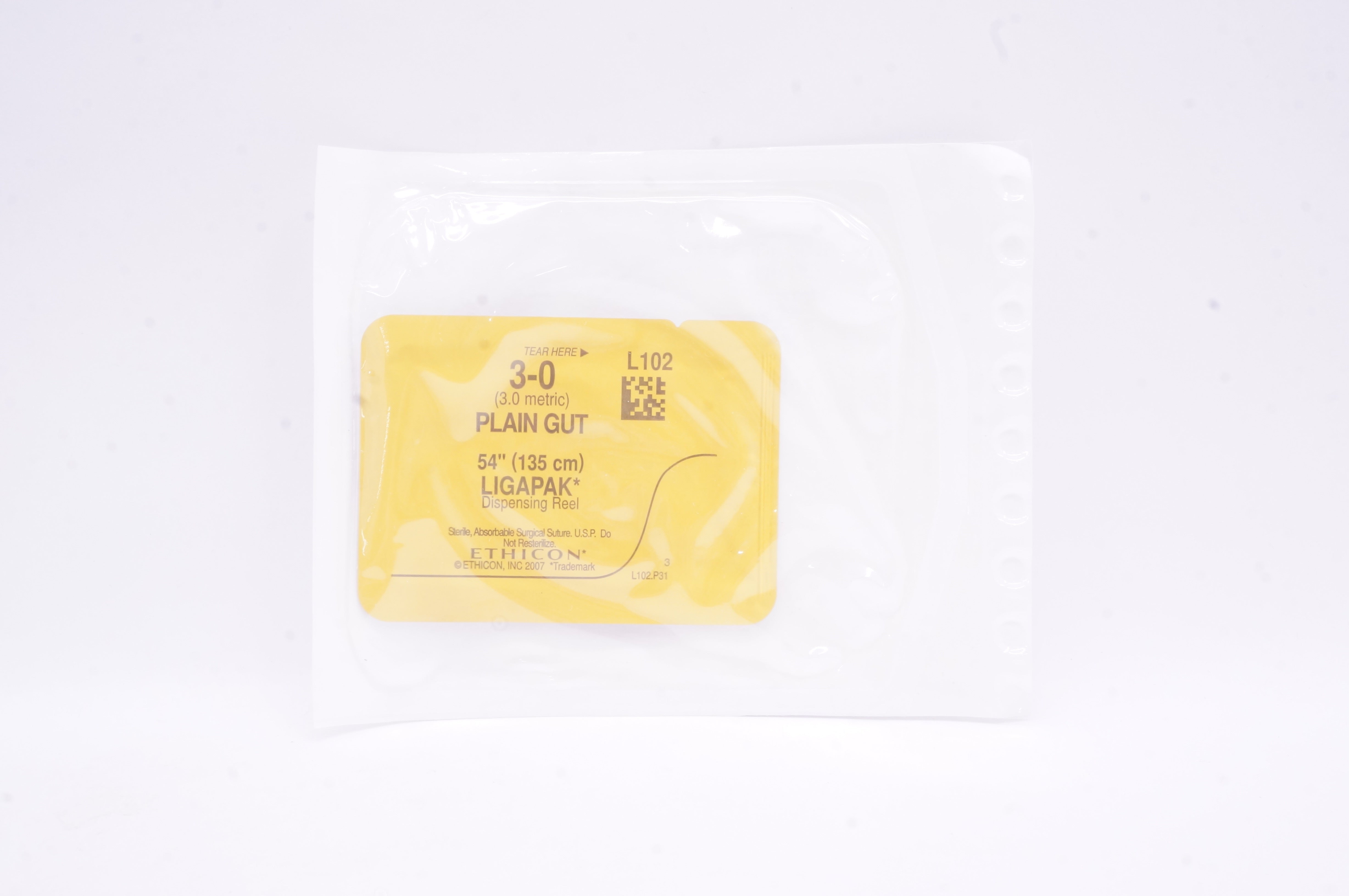 Ethicon L102 3-0 Plain Gut 54inch LIGAPAK Dispensing Reel Surgical Stre (x)