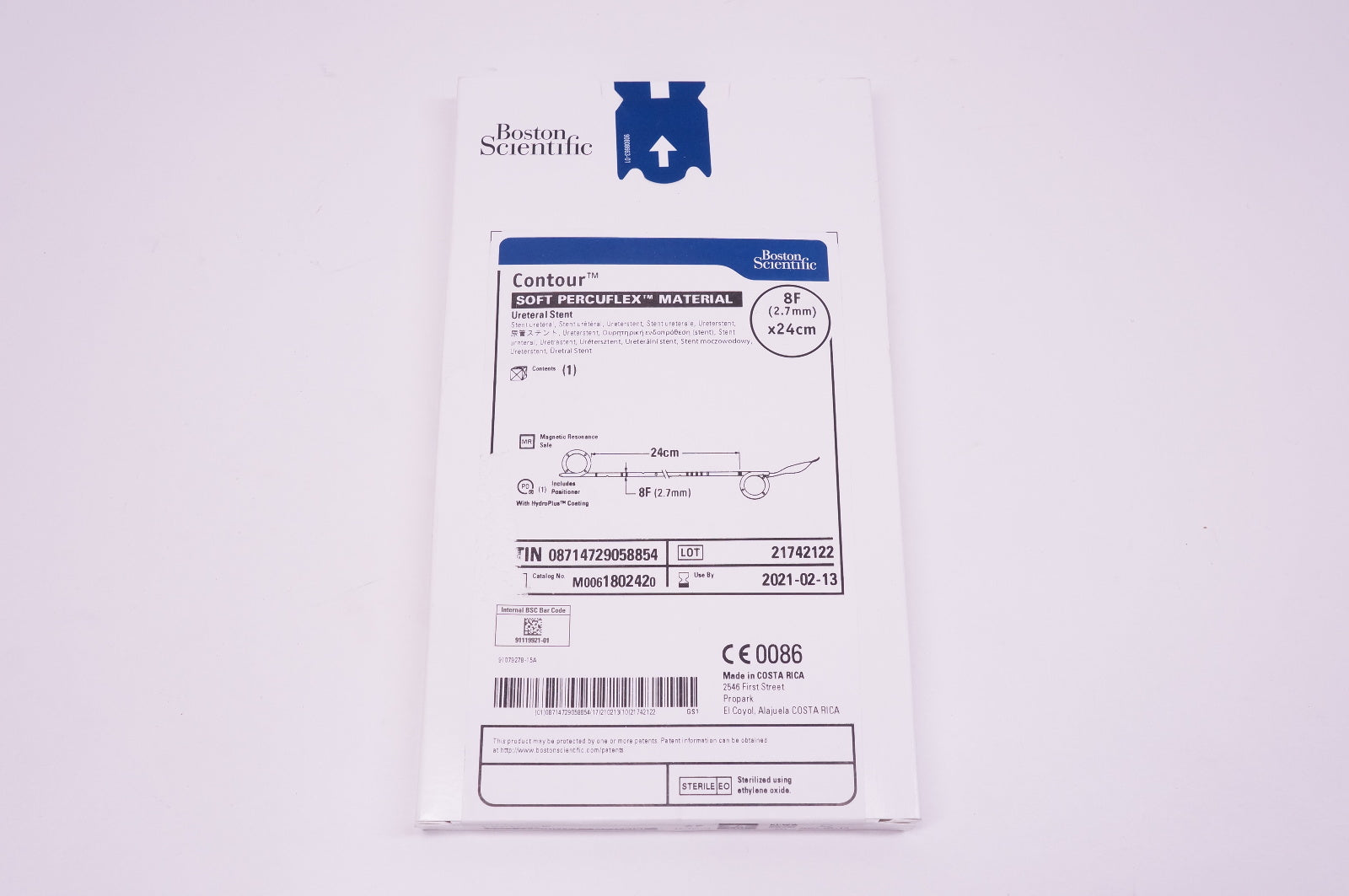 Boston Scientific 180242 Contour Soft Percuflex Material Ureteral Stnt 8F x 24cm