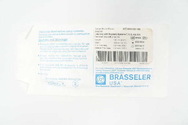 Brasseler BR2108-185 Large Bone Blade Sagittal 3.94inch