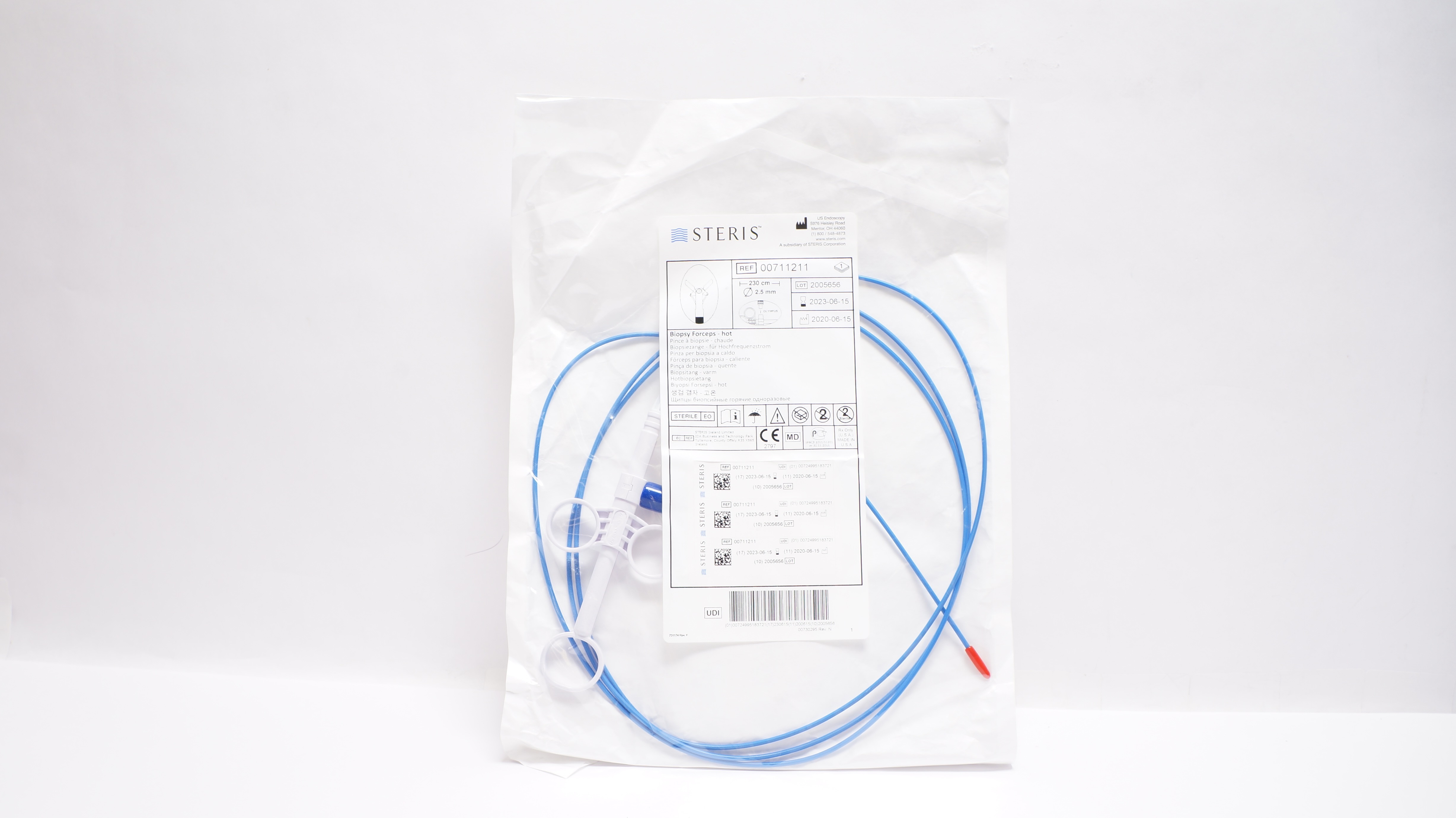 US Endoscopy 00711211 Biopsy Forceps - Hot 2.5mm x 230cm (x)