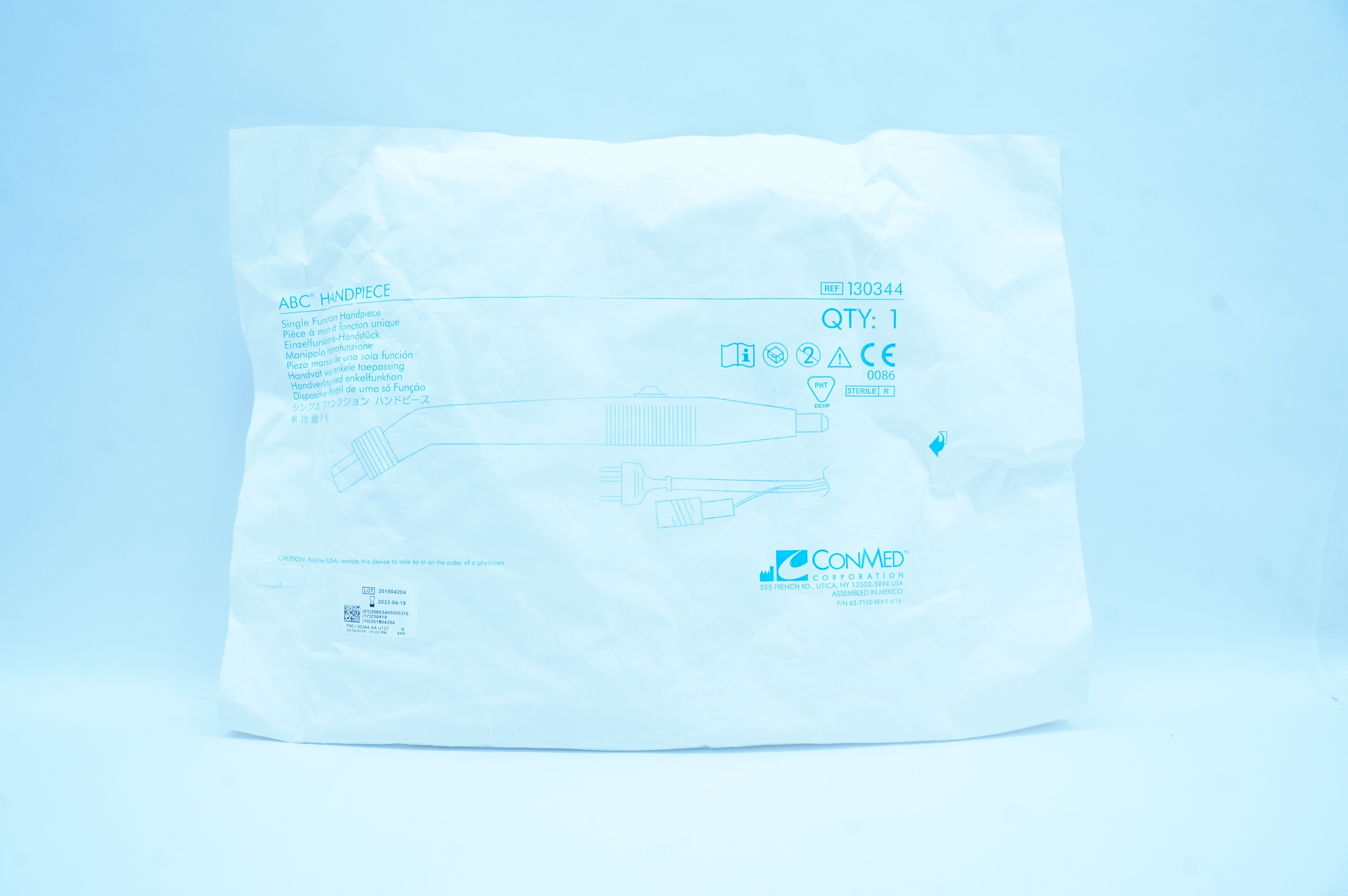 Conmed 130344 ABC Single Function Handpiece