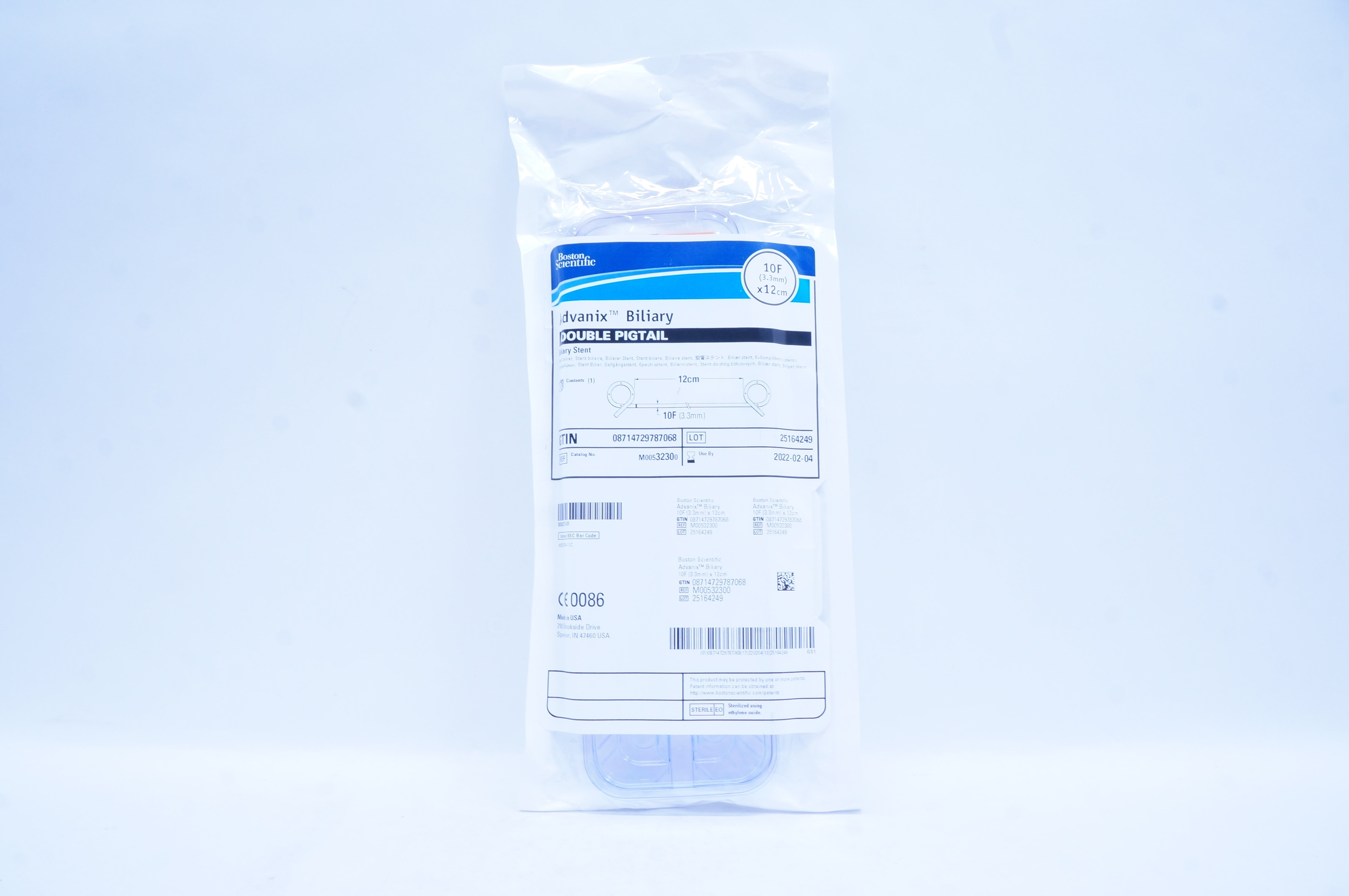 Boston Scientific M00532300 Advanix Biliary Stnt., Double Pigtail, 10F x 12cm (x)