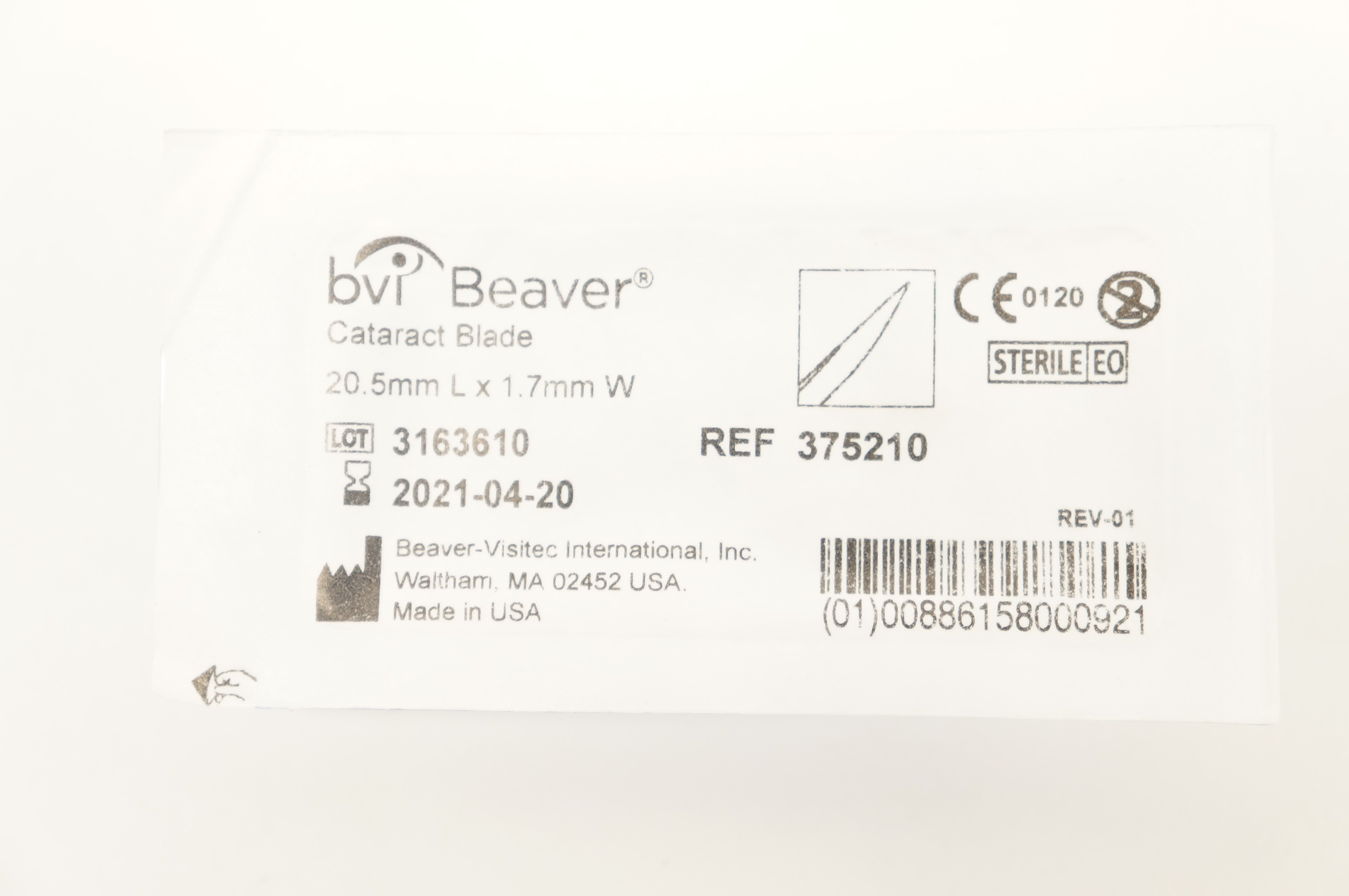 BVI Beaver 375210 Cataract Blade 20.5mm x 1.7mm (x)
