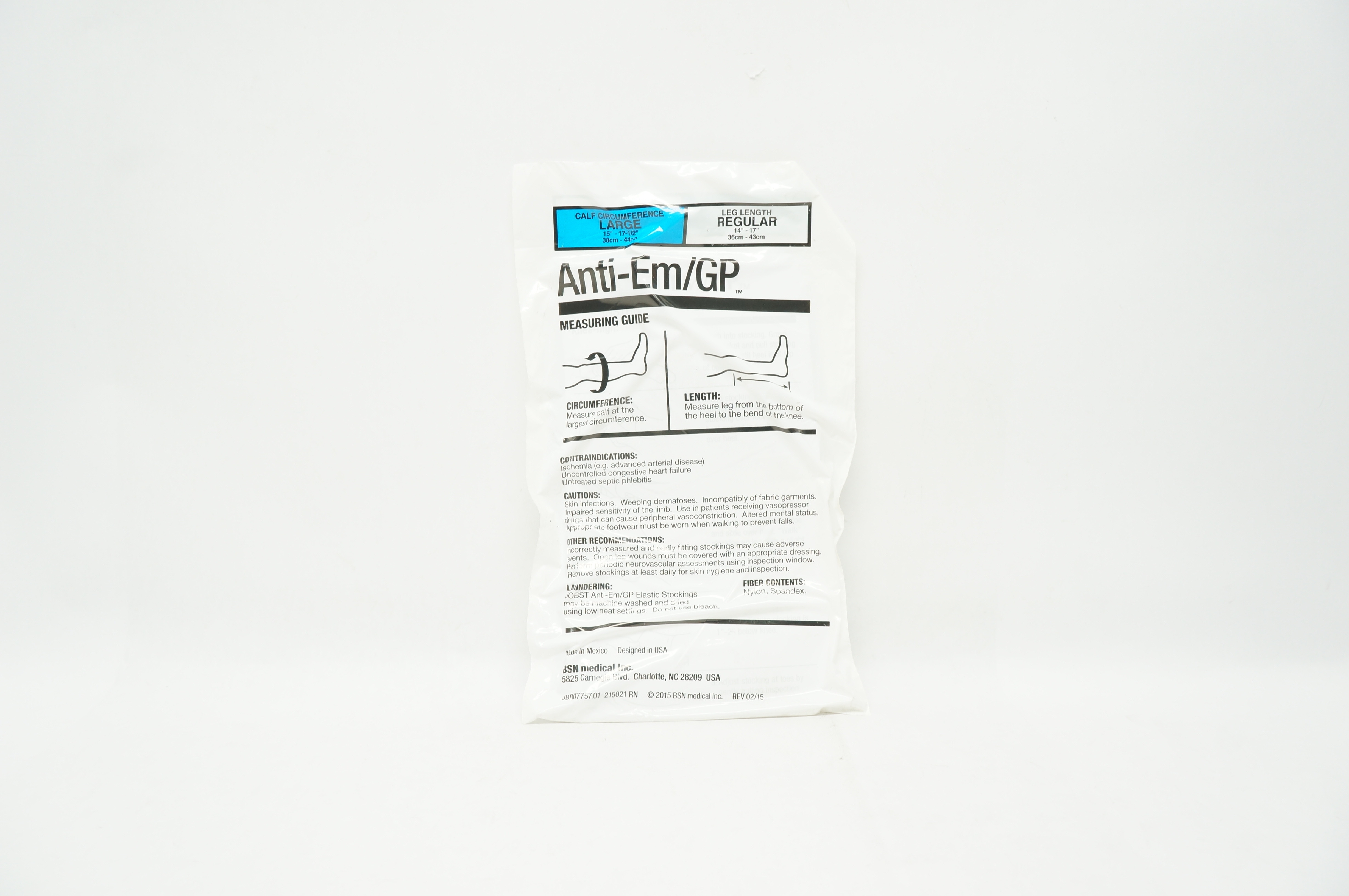 BSN Medical 111410 Anti-EM/GP Seamless Anti-Embolism Elastic Stocking, Large