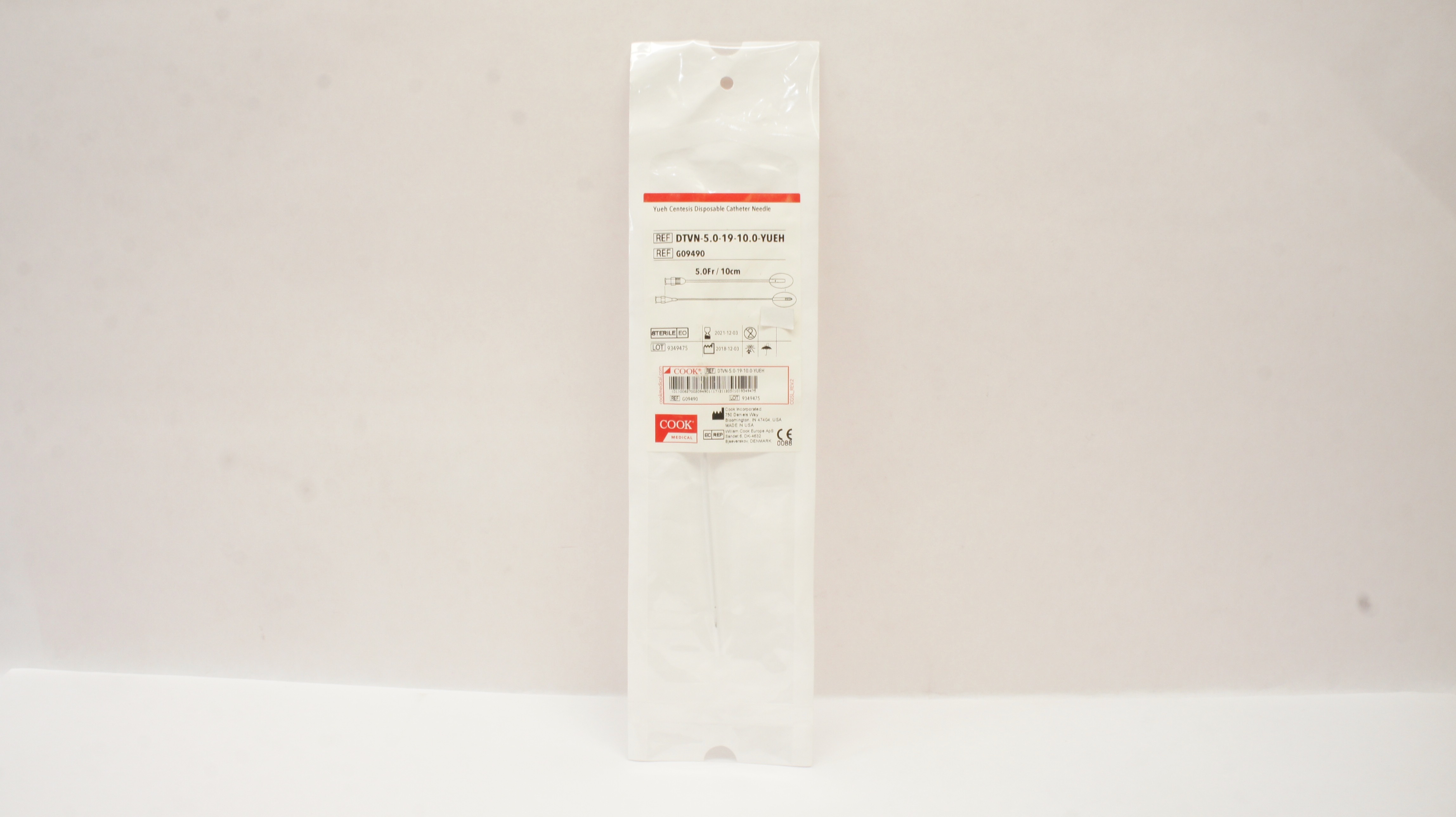 Cook Medical G09490 Yueh Centesis Disposable Cath. Ndle 5Fr. x 10cm (x)