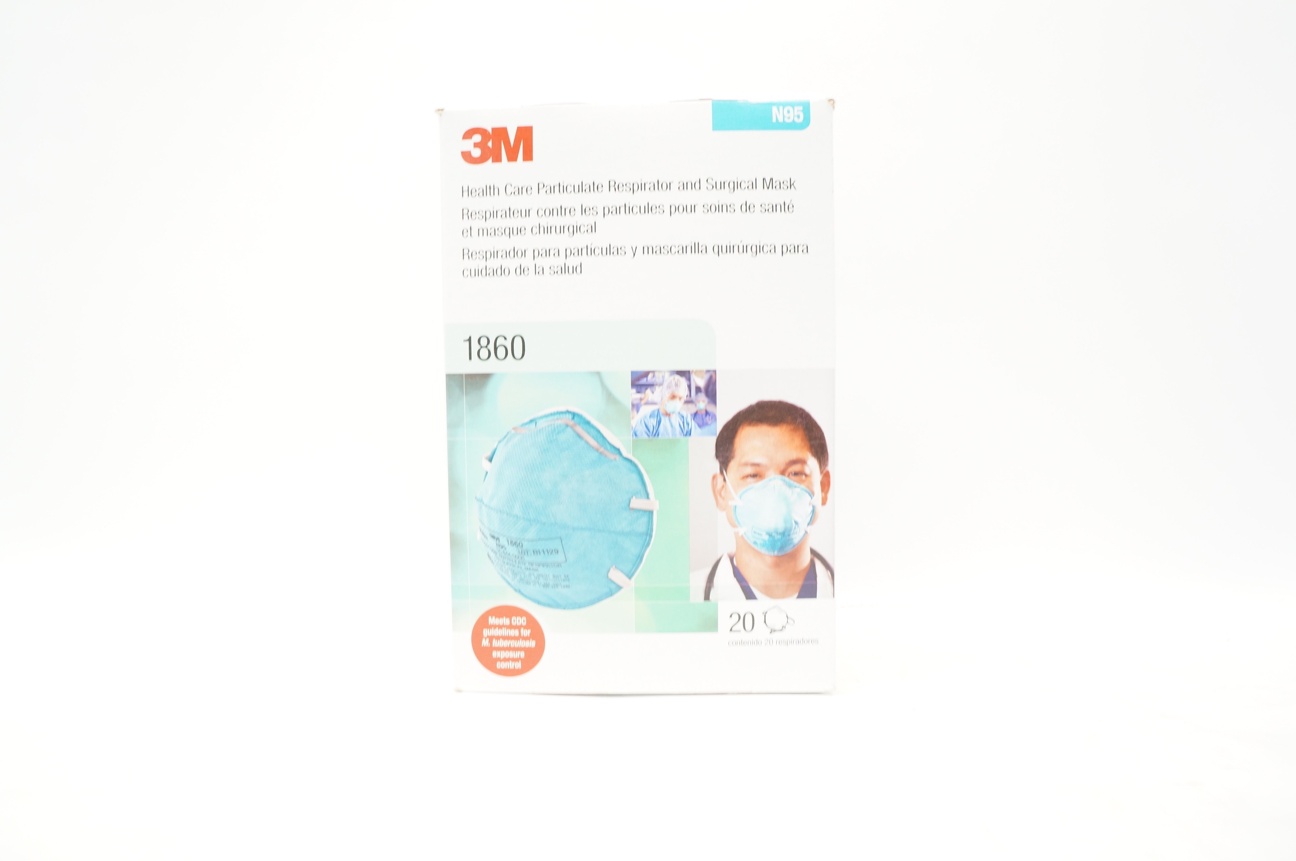 3M 1860S Health Care Particulate Respirator and Surgical Mask Small - Box of 19