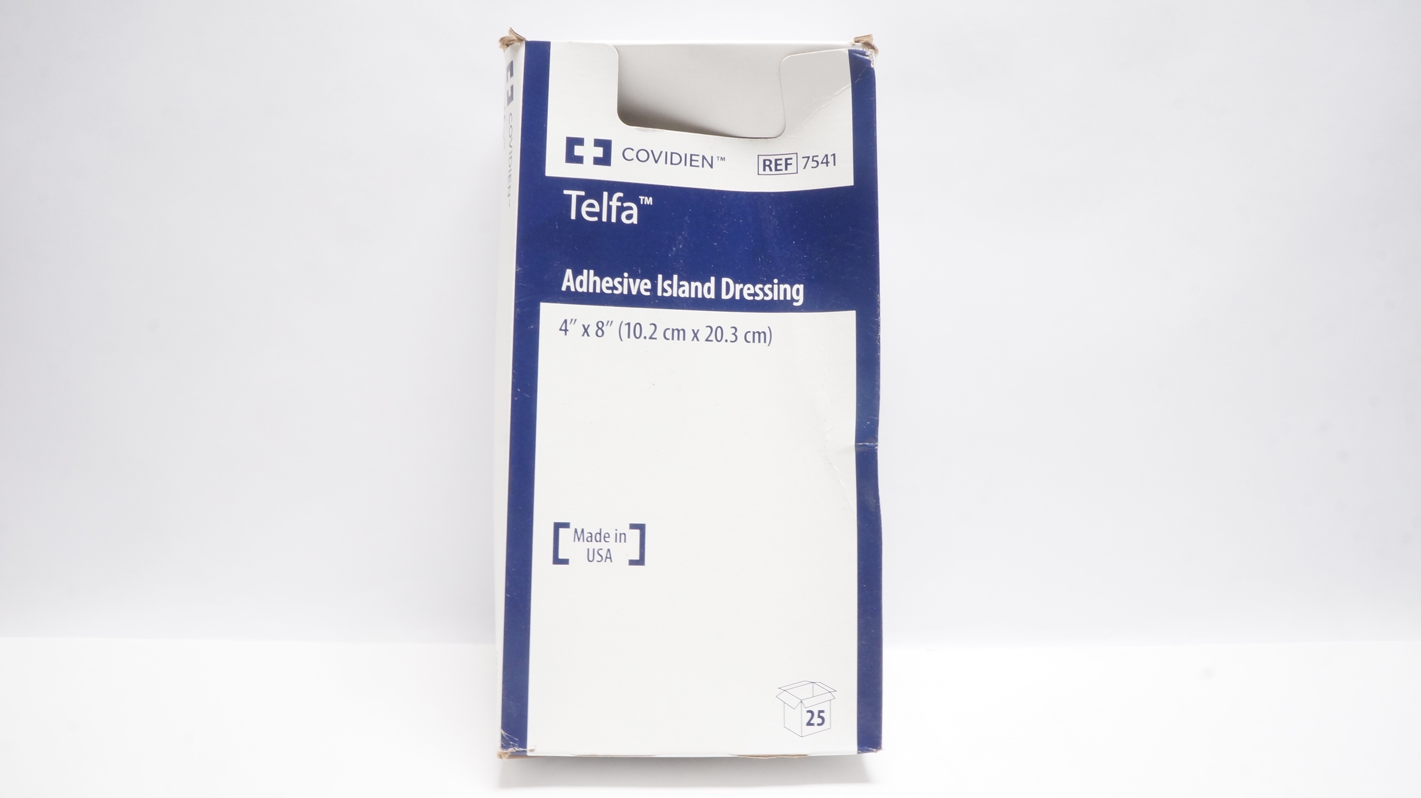 Covidien 7541 Telfa Adhesive Island Dressing 4inch x 8inch - Box of 25