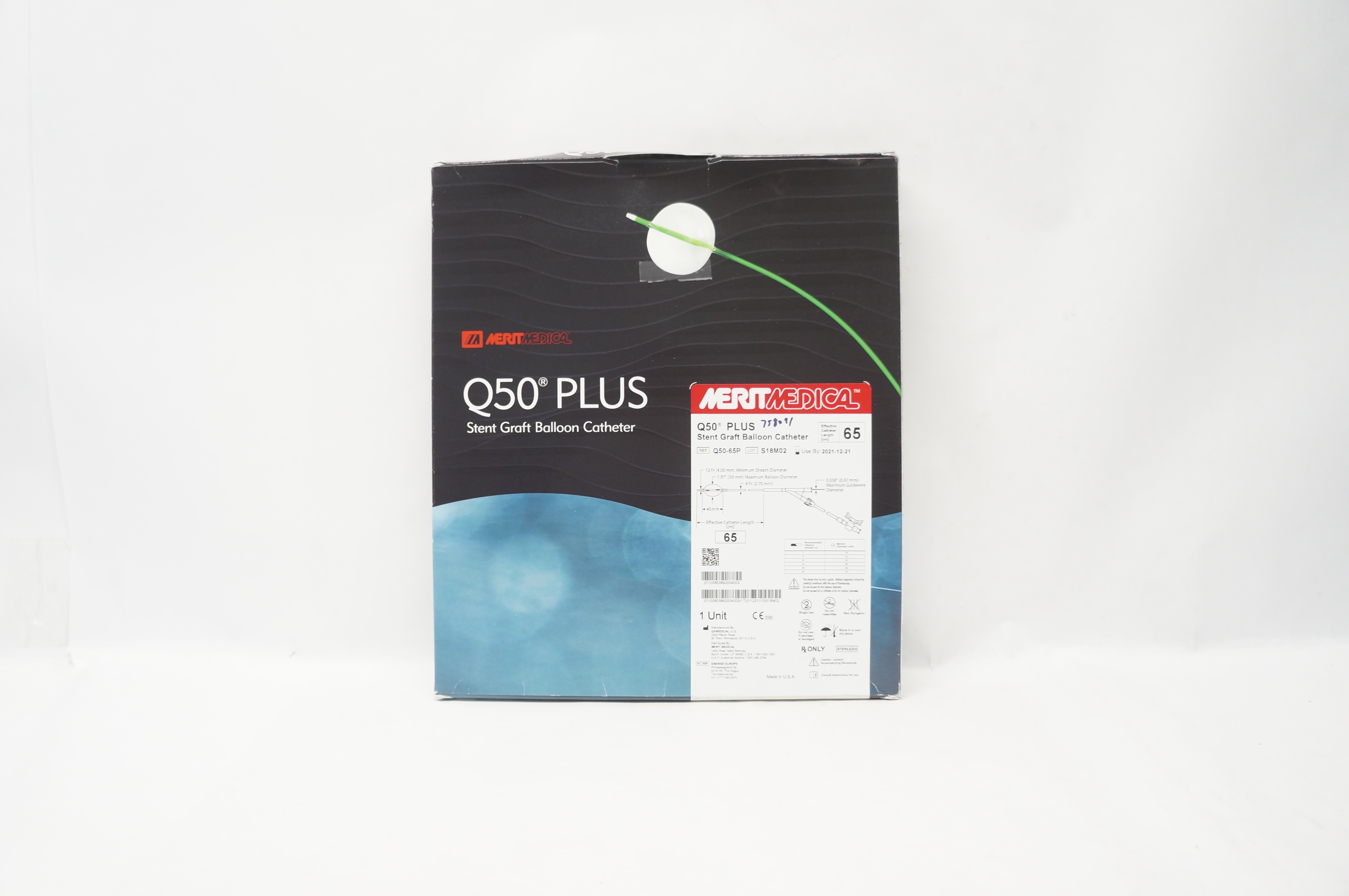 MeritMedical Q50-65P, Q50 Plus Stnt. Graft Balloon Cath. 12F x 65cm (x)