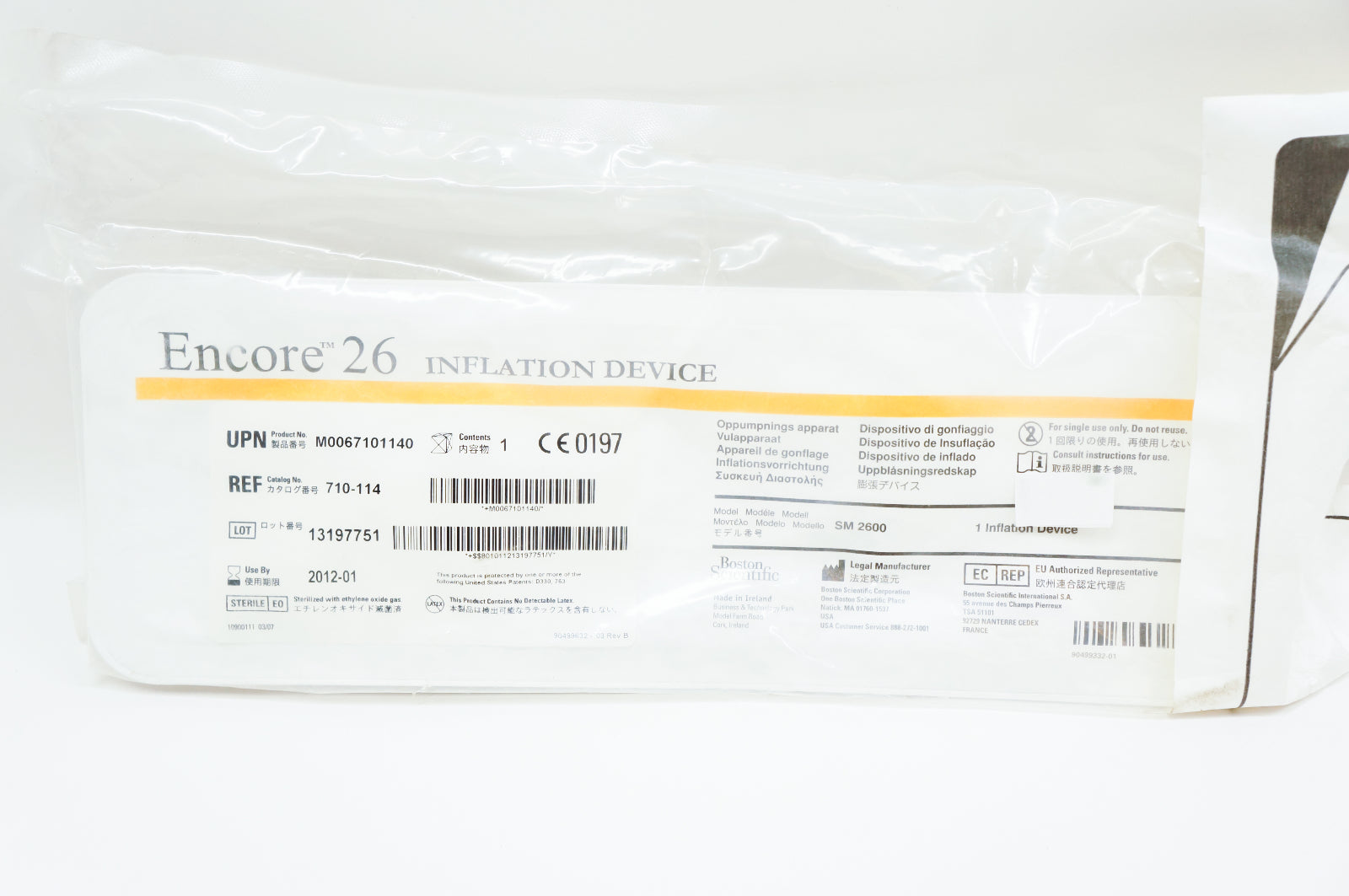 Boston Scientific 710-114 Encore 26 Inflation Device (x)