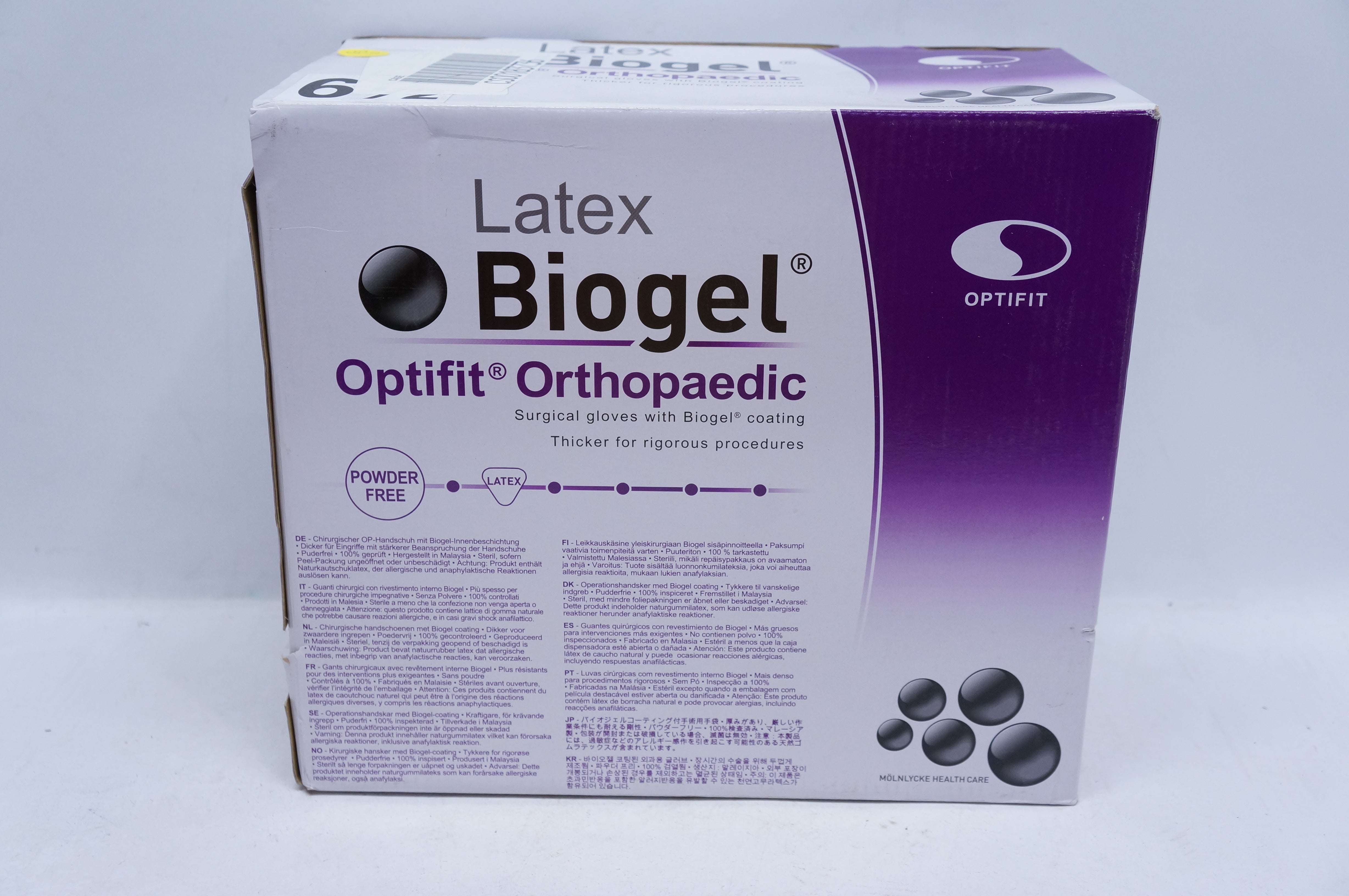Molnlycke Health Care 31065-01 Biogel Optifit Orthopaedic 6-1/2 (x) - Box of 40