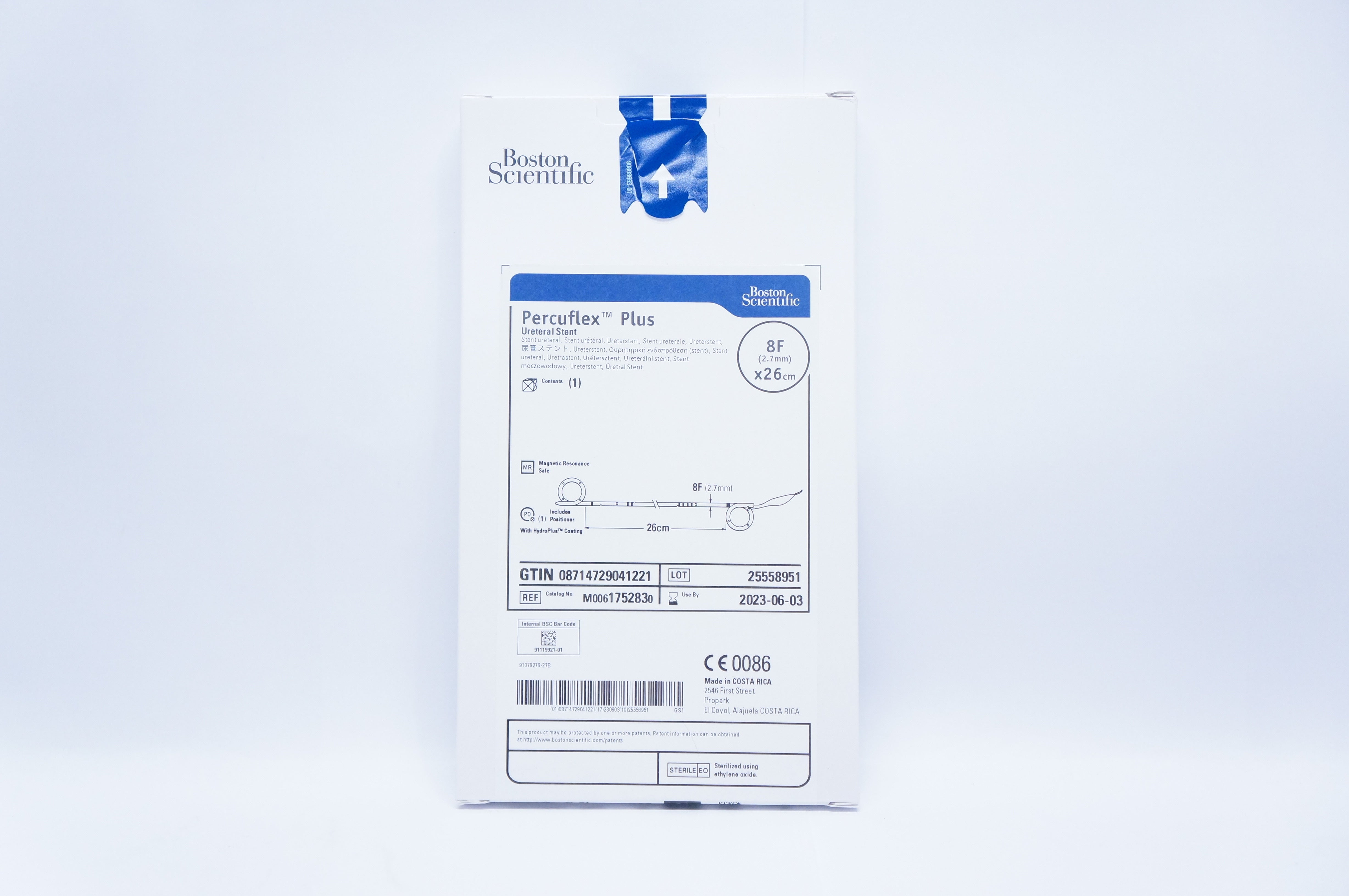 Boston Scientific M0061752830 Percuflex Plus Ureteral Stnt 8F x 26cm