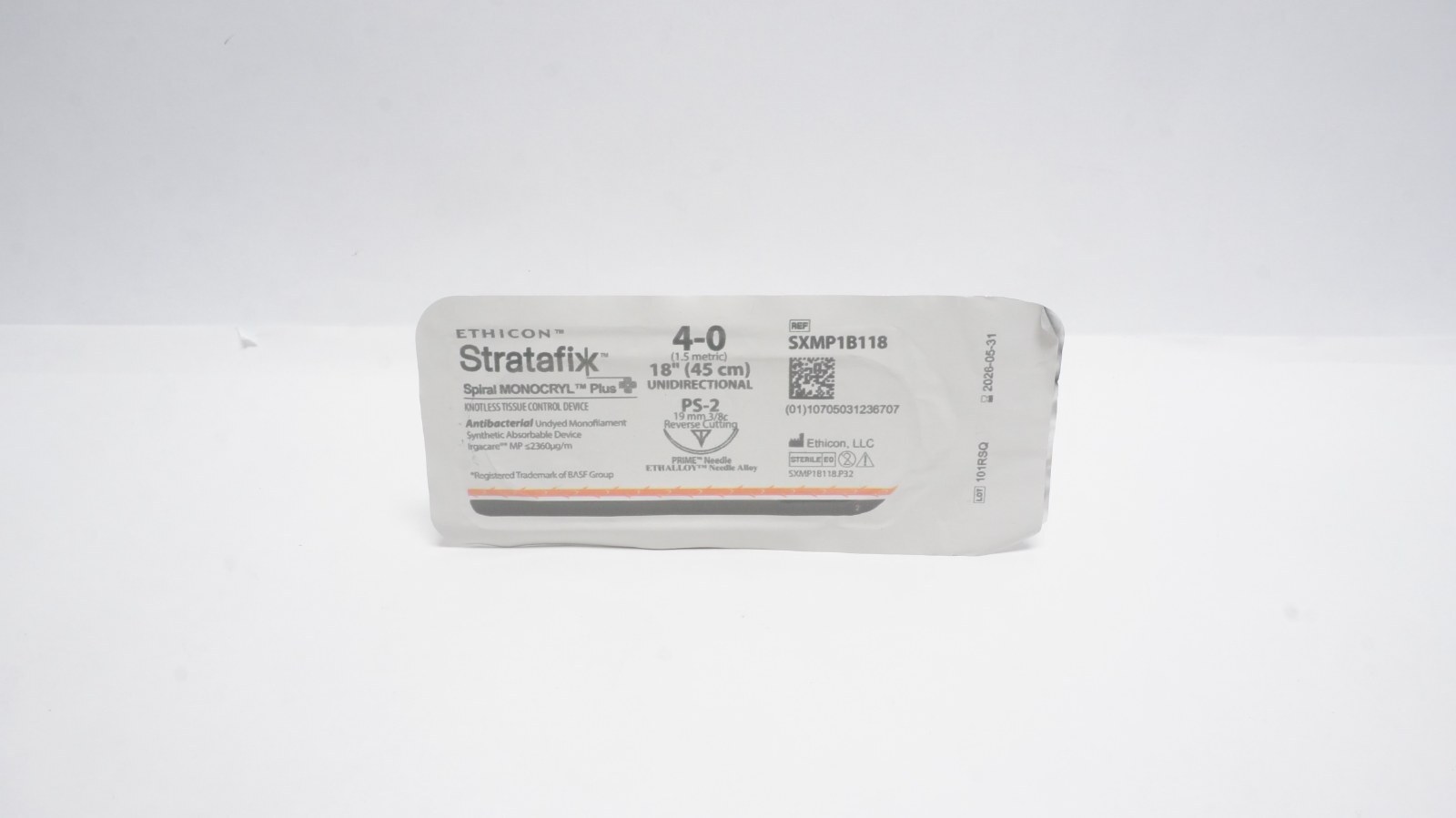Ethicon SXMP1B118 Stratafix Spiral MONOCRYL Plus 4-0 18in Suture