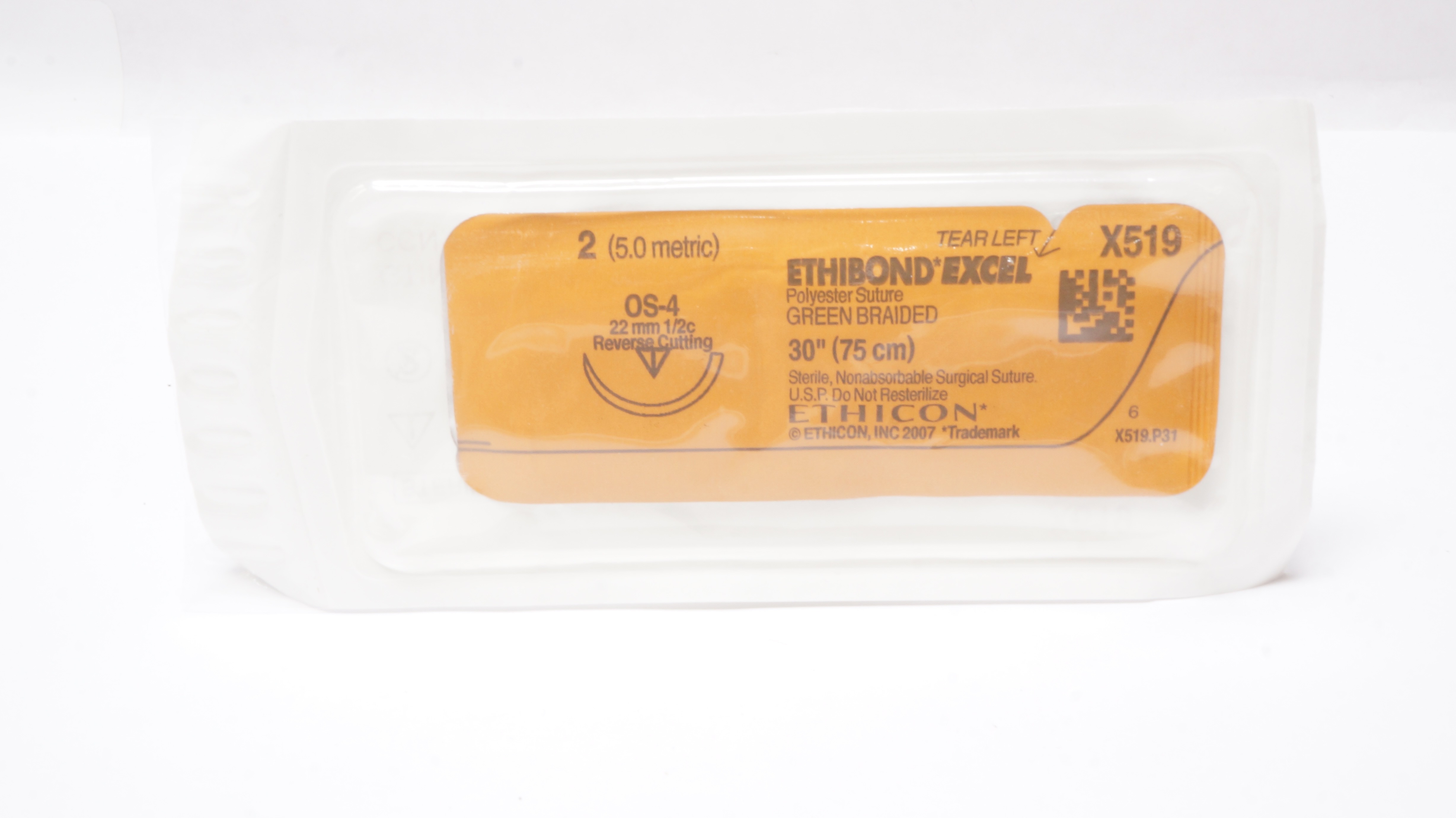 Ethicon X519 2 Ethibond Excel OS-4 22mm 1/2c Reverse Cutting, 30 inch (x)