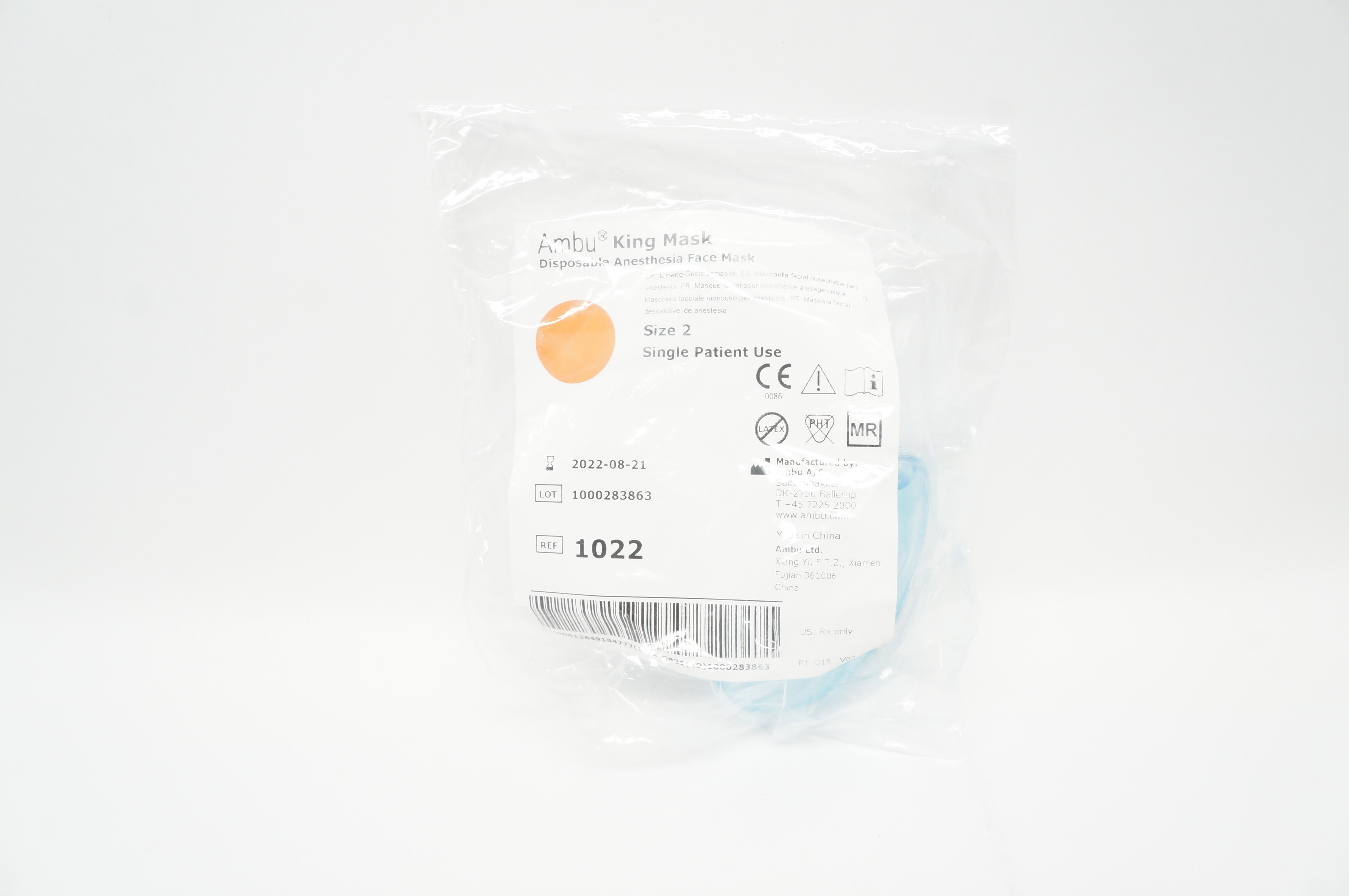 AMBU 1022 King Mask Disposable Anesthesia Face Mask Size 2