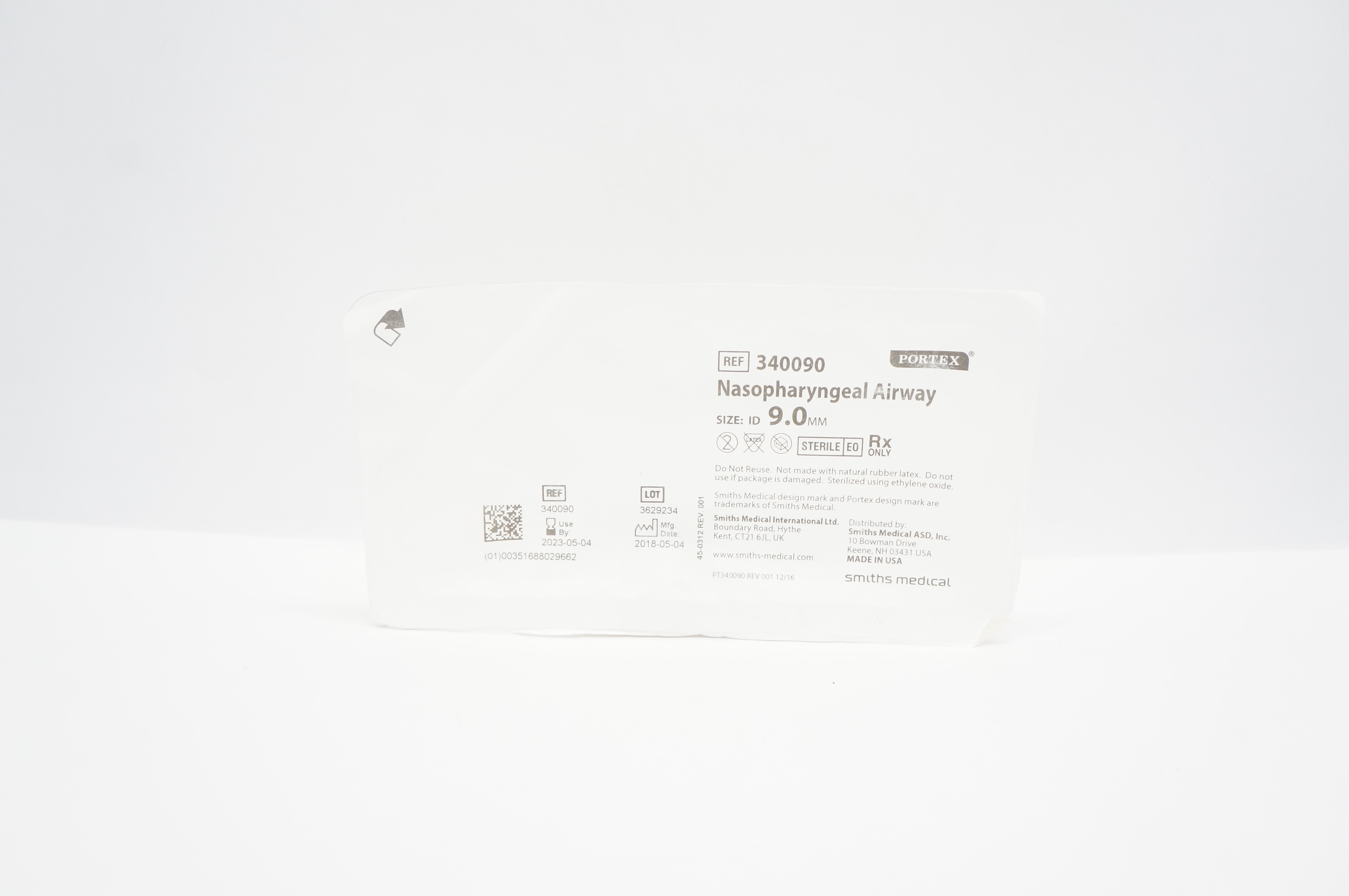 Smiths Medical 340090 Portex Nasopharyngeal Airway ID 9.0mm (x)