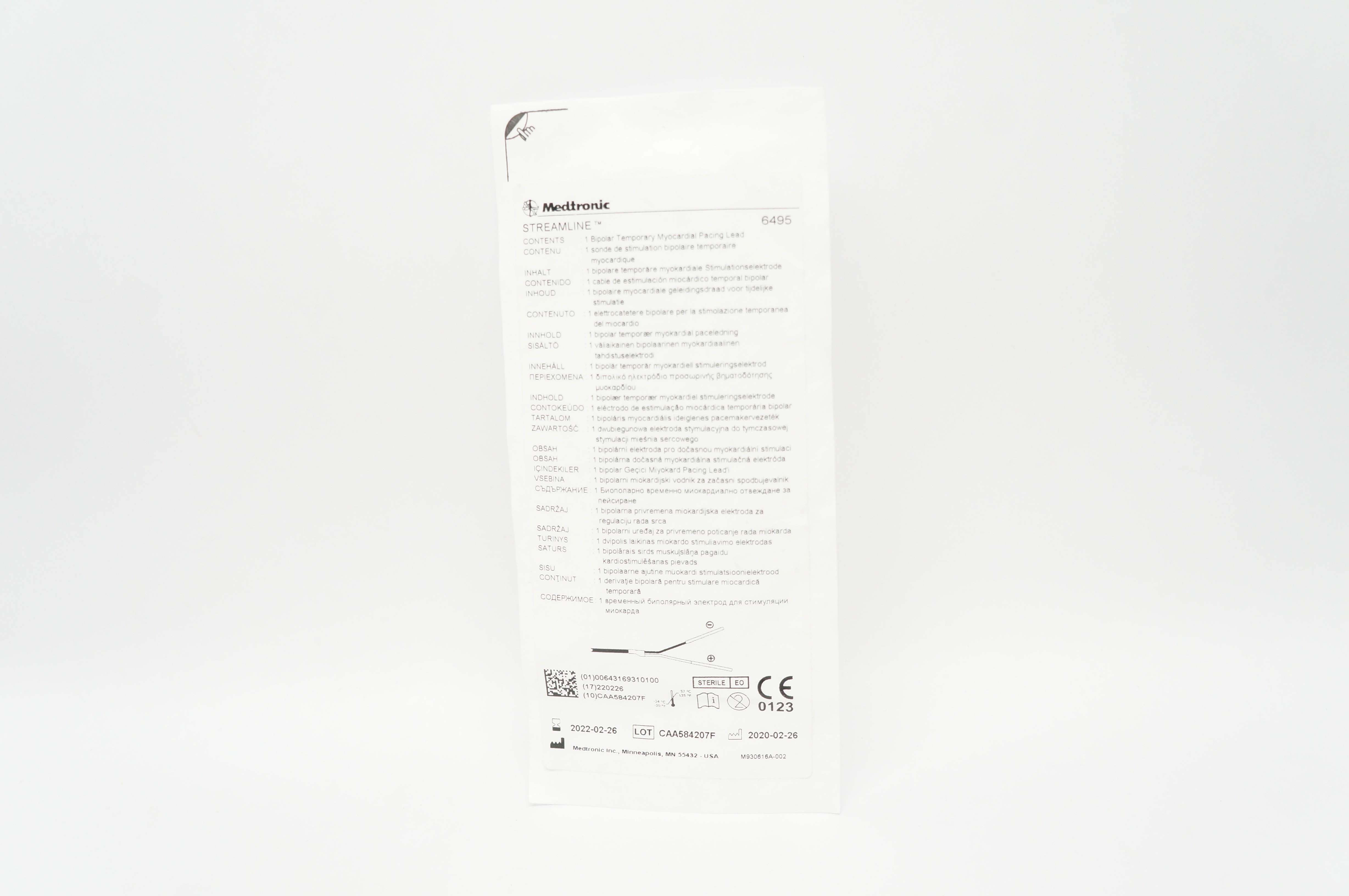 Medtronic 6495 STREAMLINE Bipolar Temporary Myocardial Pacing Lead (x)
