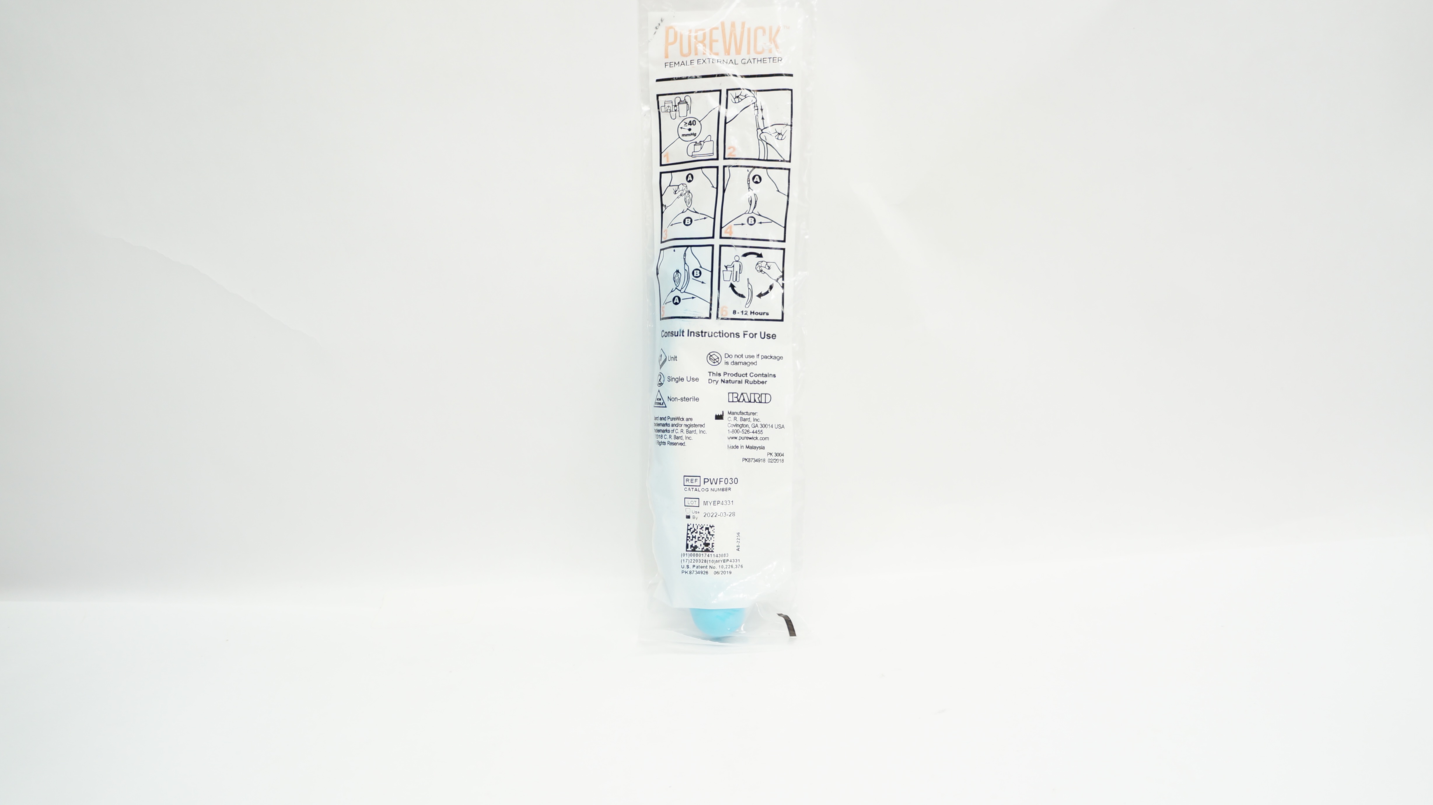 Bard PWF030 PureWick Female External Cath. ≥40 mmHg