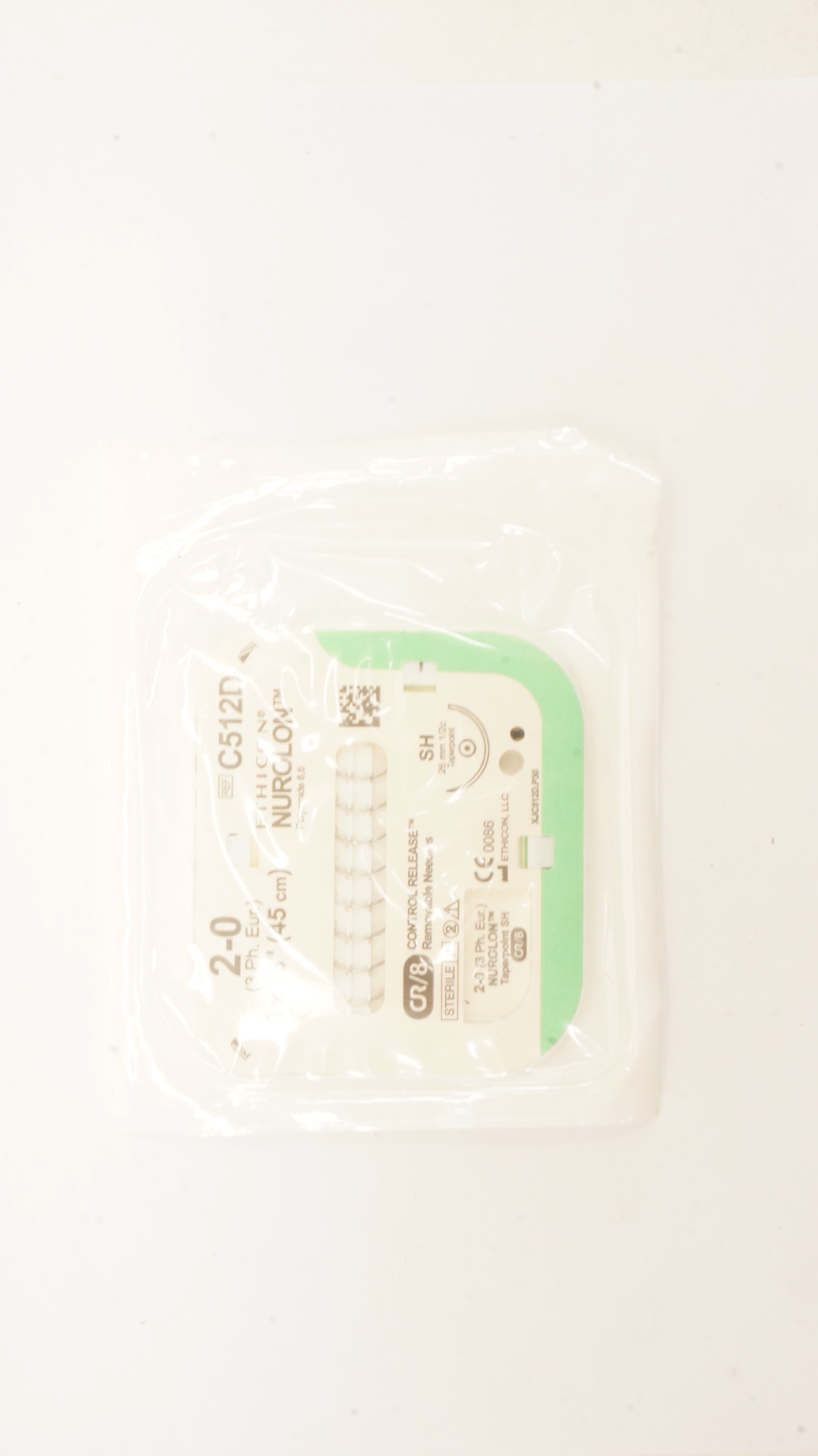 Ethicon C512D 2-0 Nurolon SH 26mm 1/2c Taperpoint 8 x 18inch
