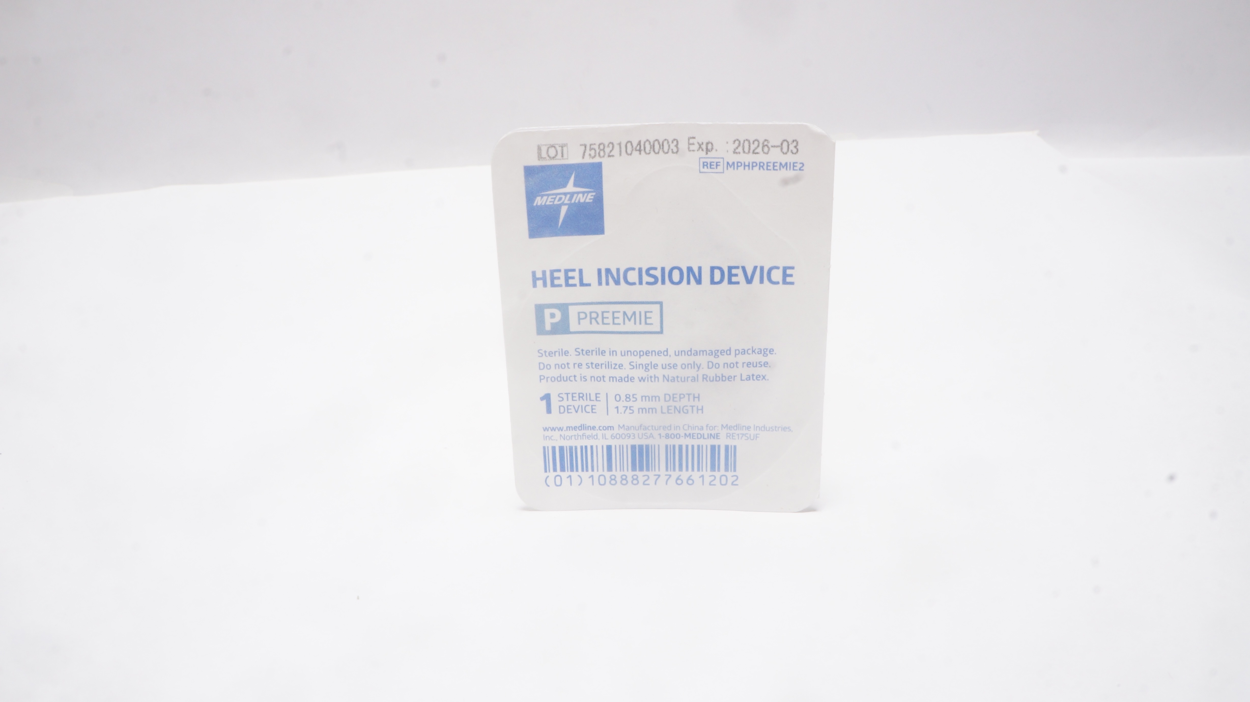 Medline MPHPREEMIE2 Preemie Heel Incision Device 0.85 x 1.75mm