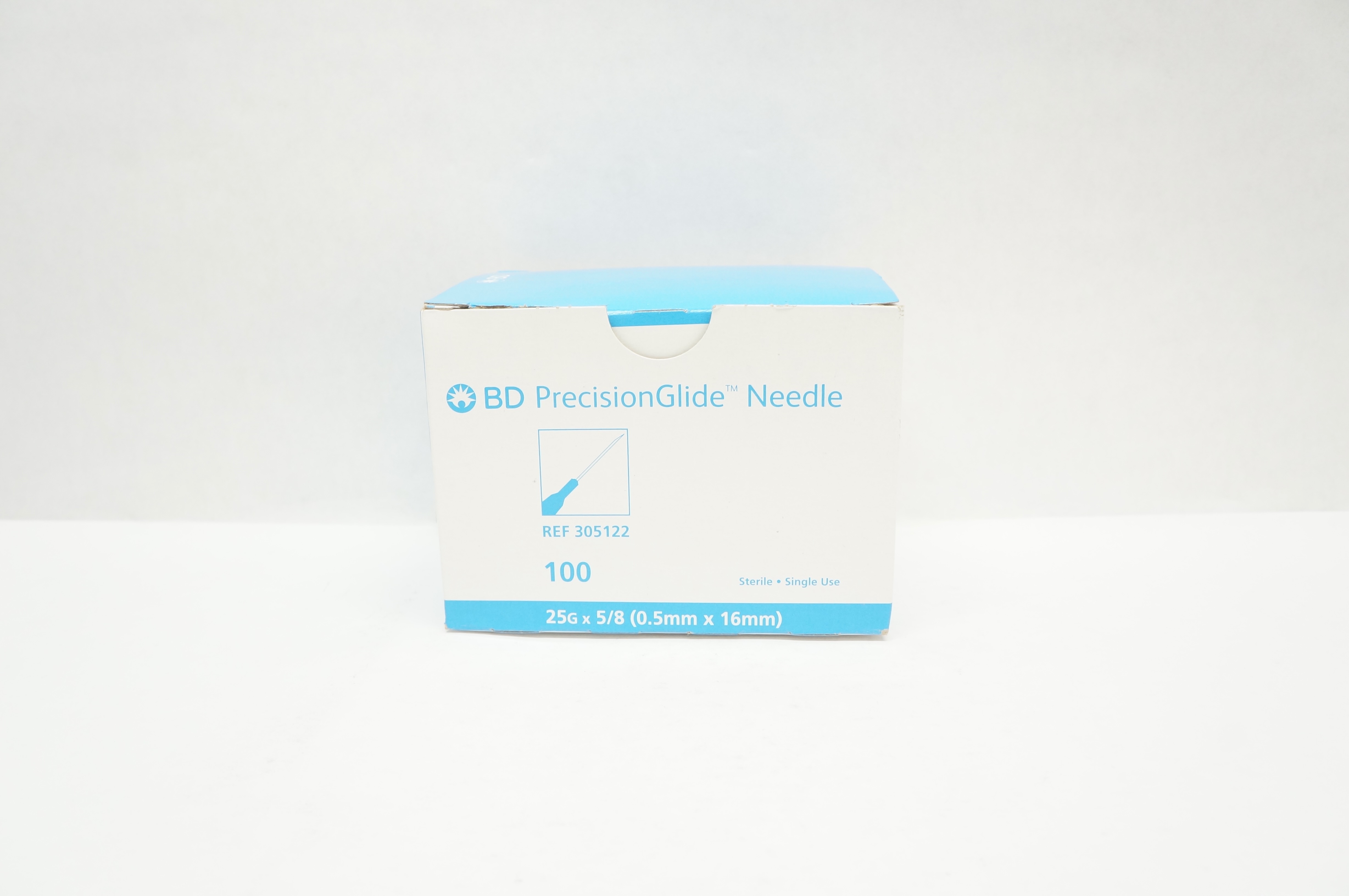 BD 305122 Precision Glide Ndle. 25G x 5/8inch - Box of 100