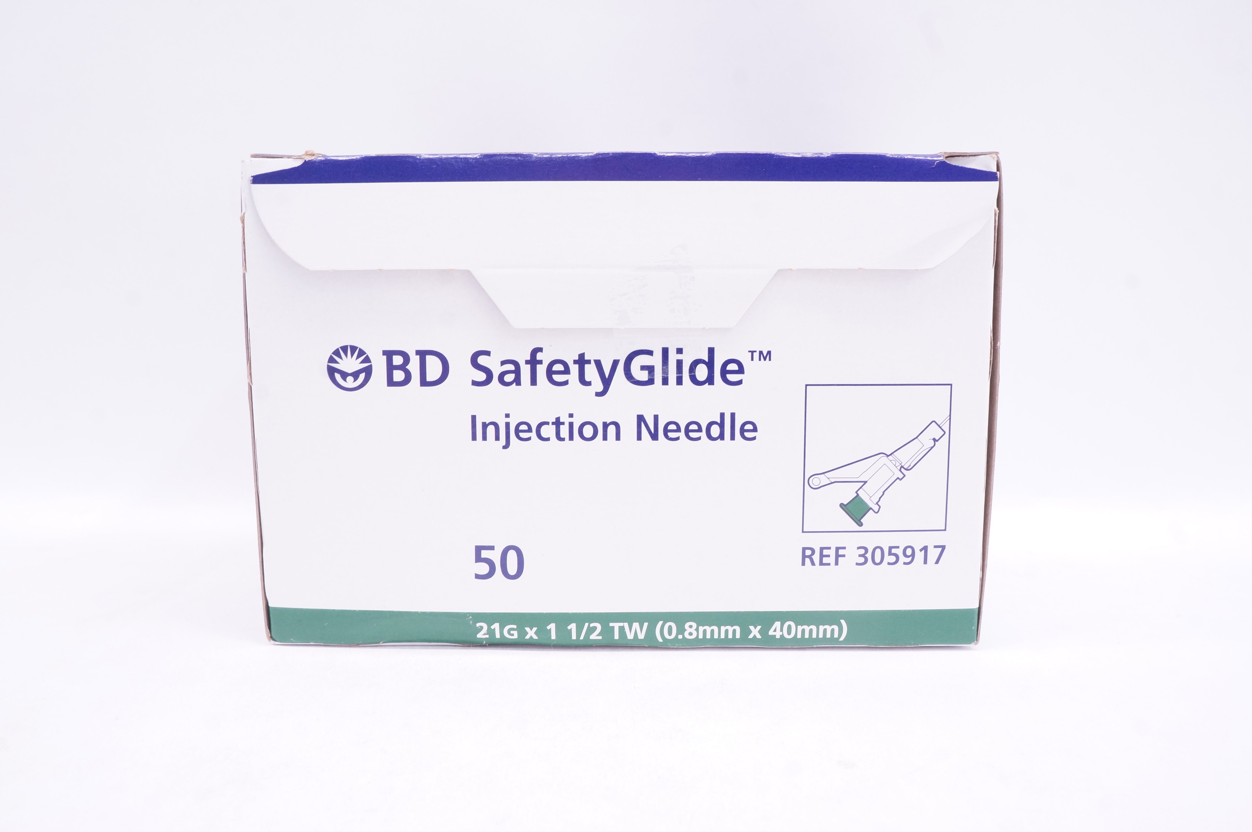 BD 305917 SafetyGlide Injection Ndle 21G x 1 1/2 TW - Box of 37 (x)