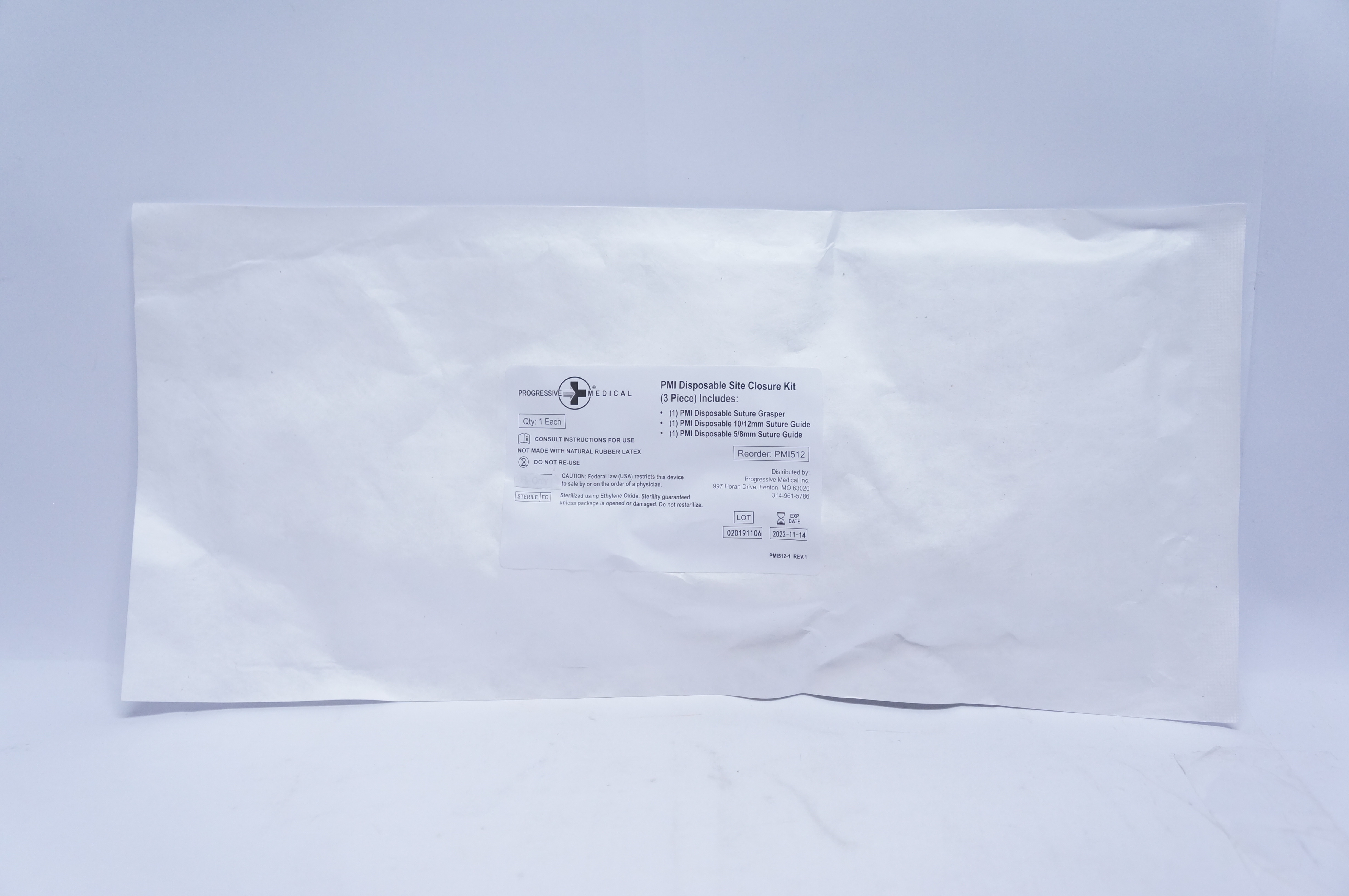 Progressive Medical PMI512 PMI Disposable Site Closure Kit