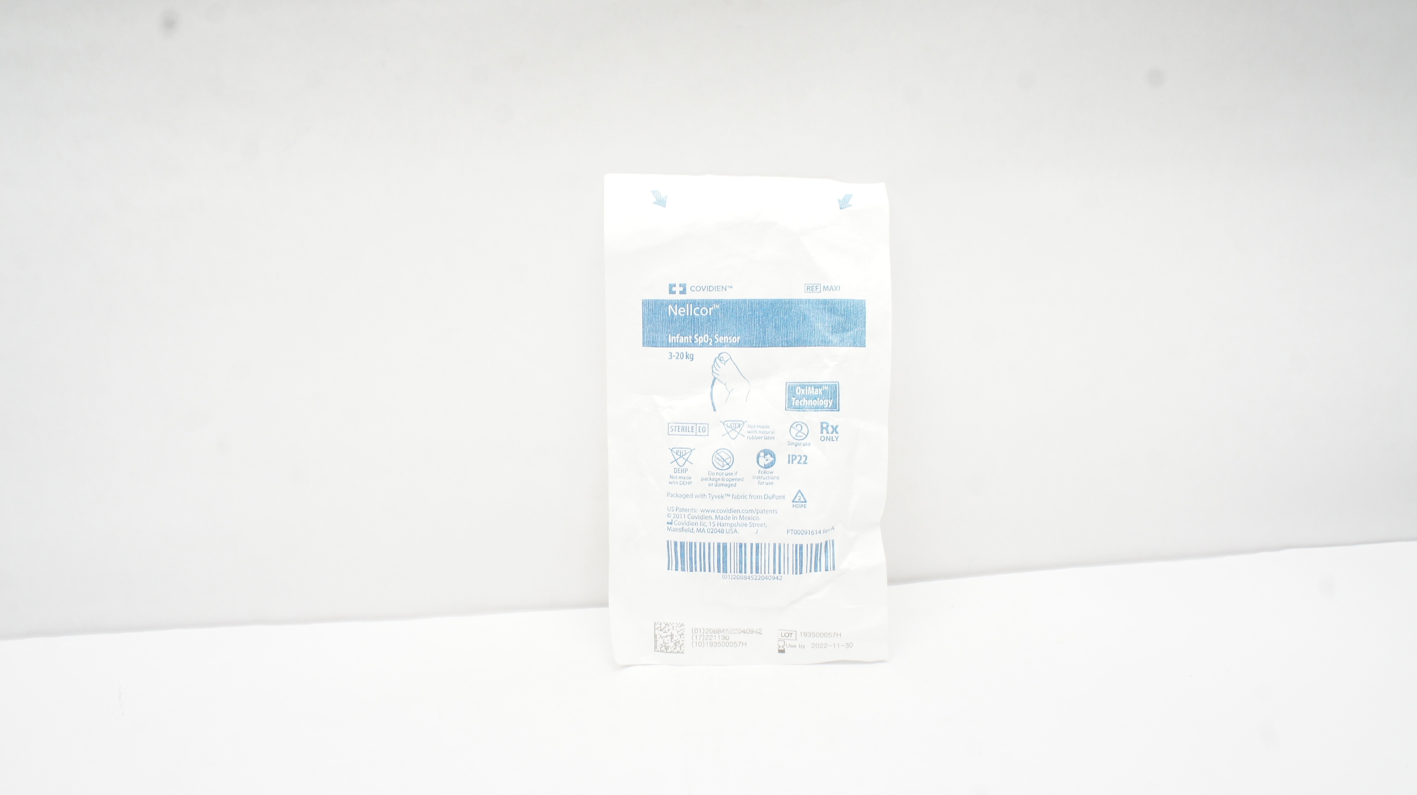 Covidien MAXI Nellcor Infant SpO2 Sensor OxiMax Technology 3-20kg (x)