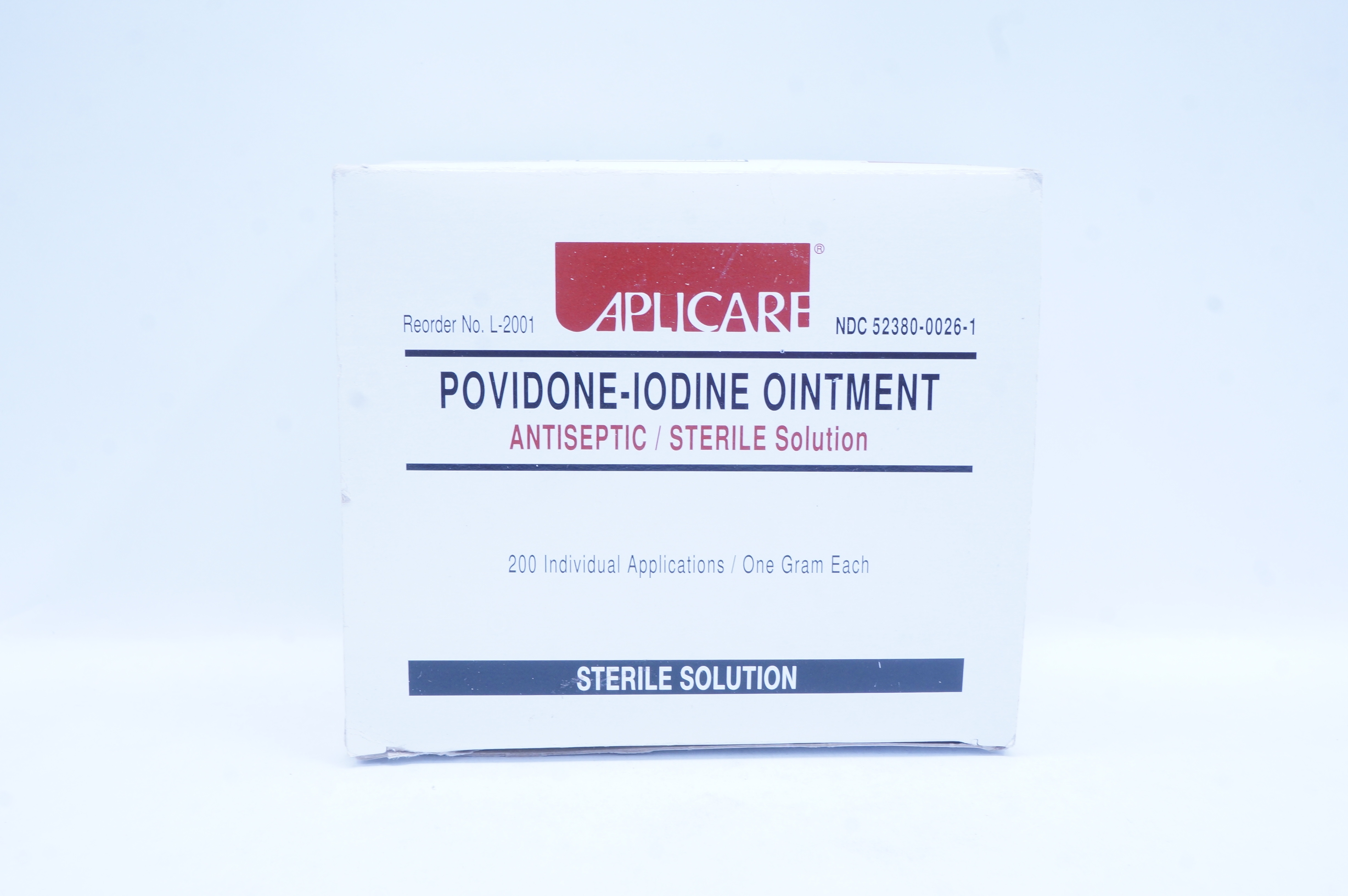 Aplicare L-2001 Povidone-Iodine Ointment Antiseptic/Sterile Solution -Box of 200