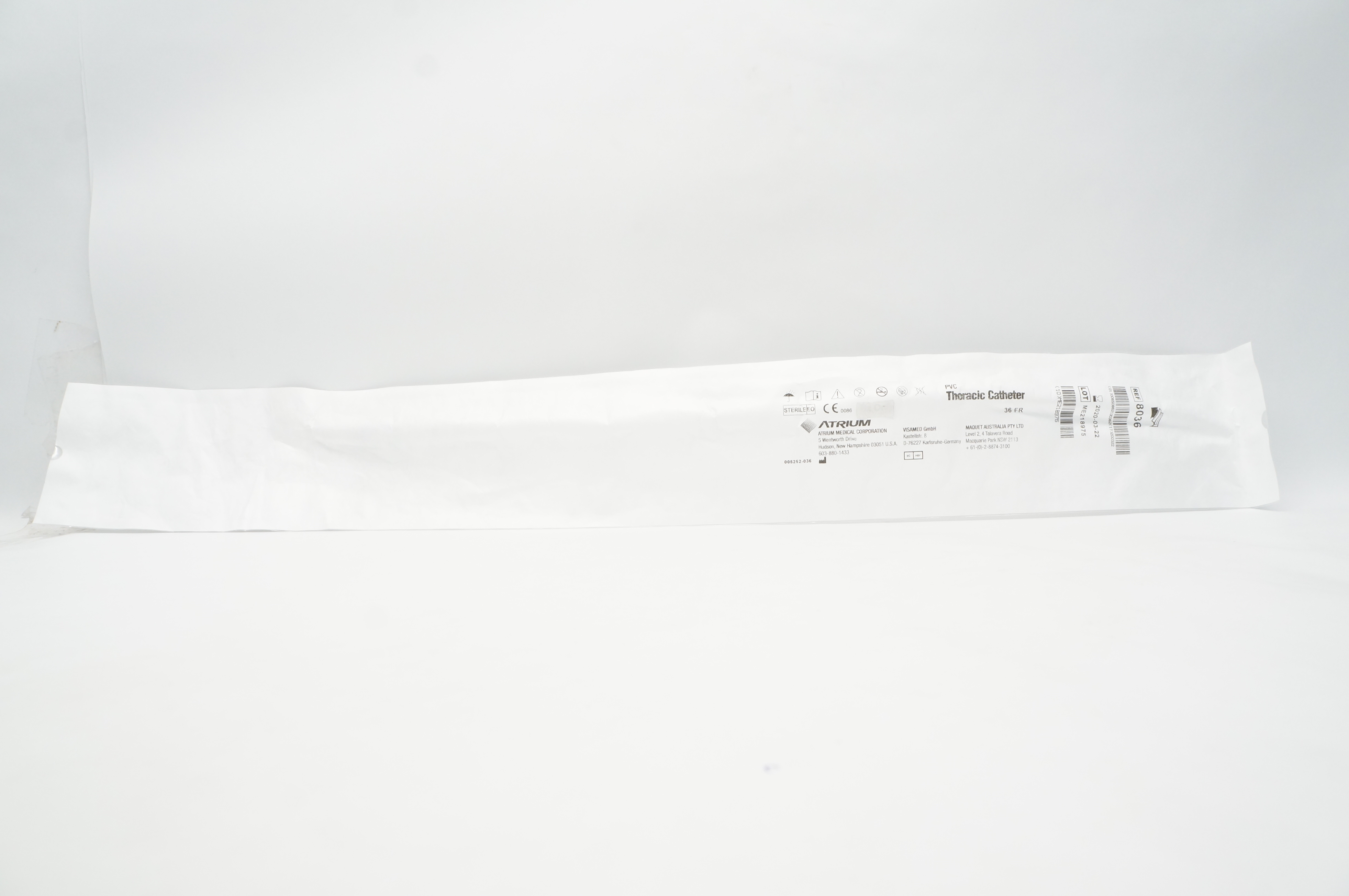 Atrium 8036 PVC Thoracic Cath. 36FR (x)