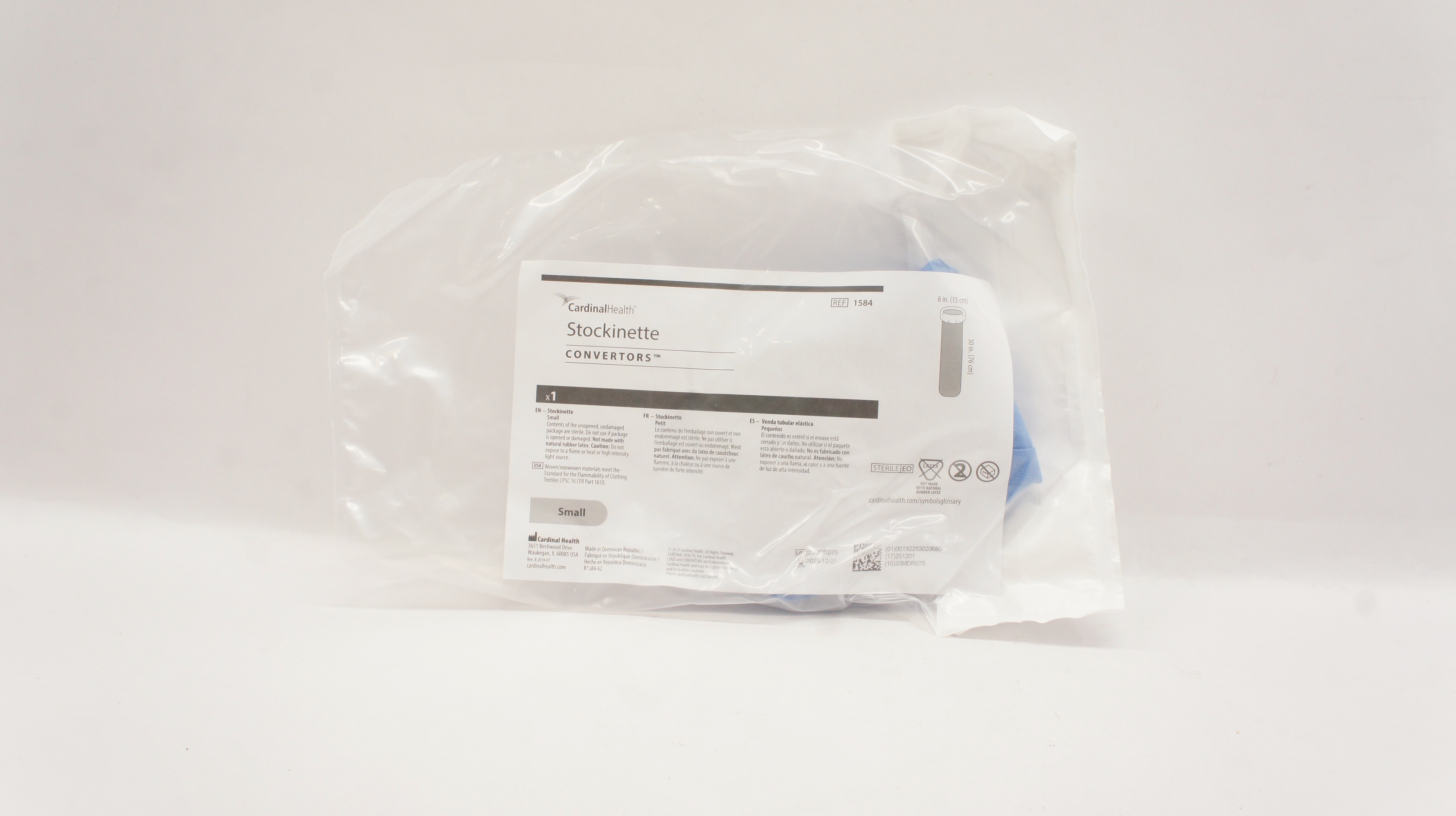 Cardinal Health 1584 Convertors Impervious Stocknette, Small, 6 x 30inch