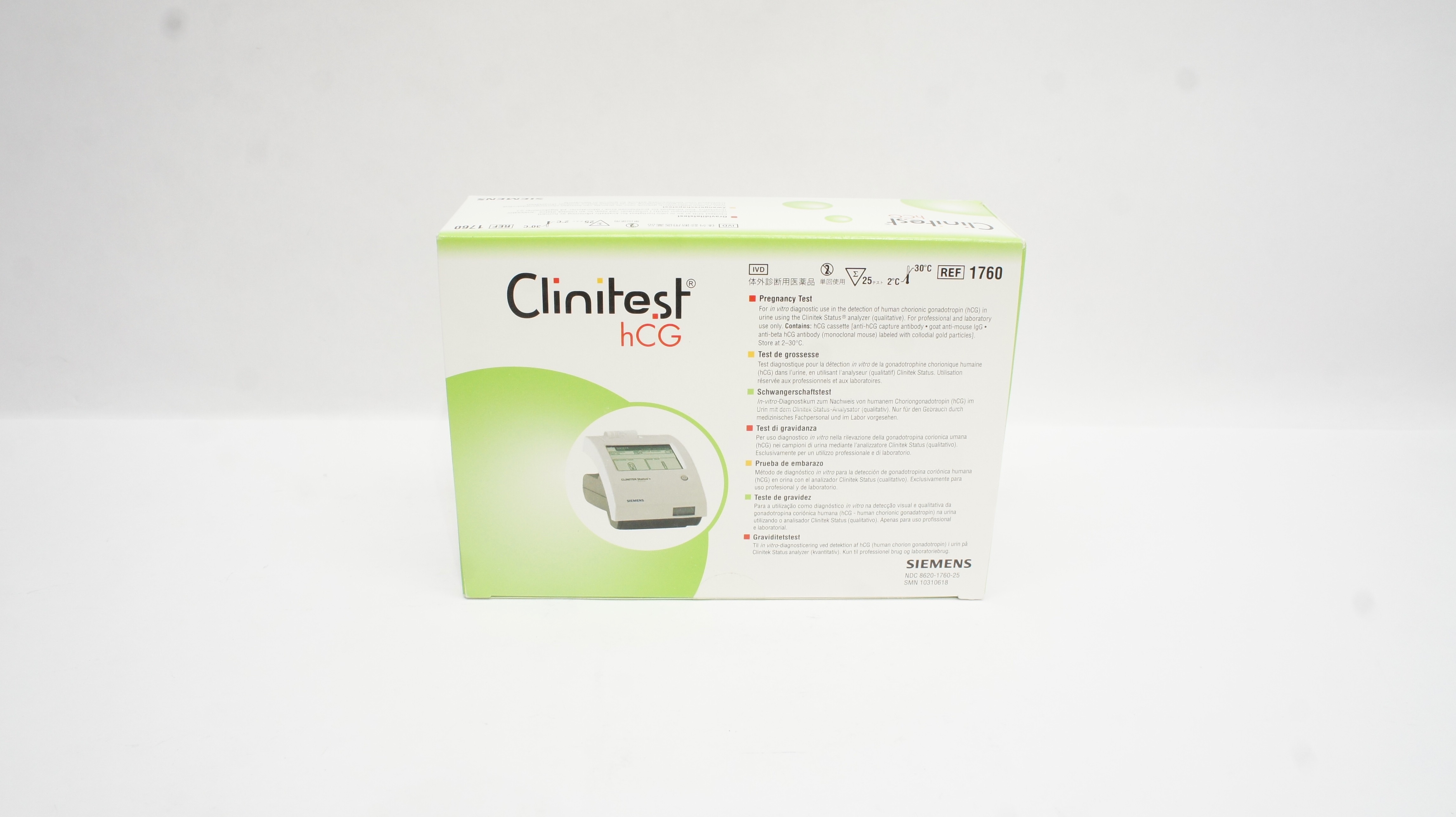 Siemens 1760 Clinitest hCG Pregnancy Test (x) - Box of 25