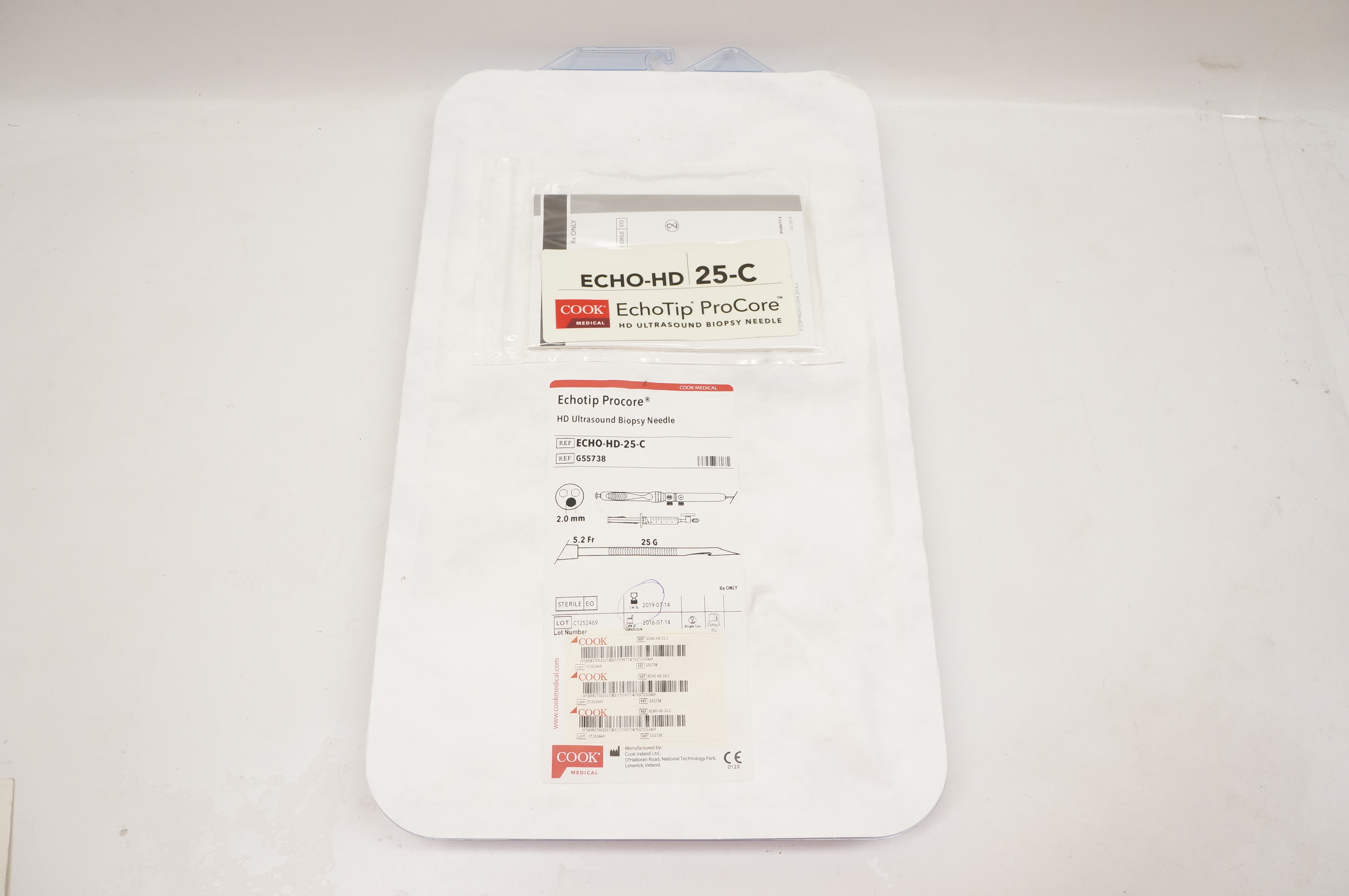 Cook Medical G55738 Echotip Procore HD Ultrasound Biopsy Ndle 2.0mm x 25G (x)