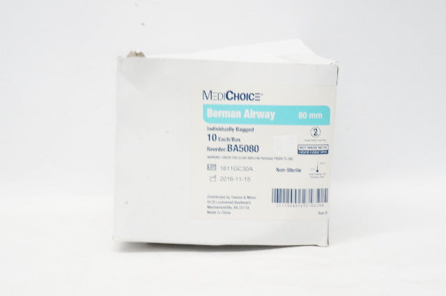 Owens & Minor BA5080 MediChoice Berman Airway 80mm - Box of 10