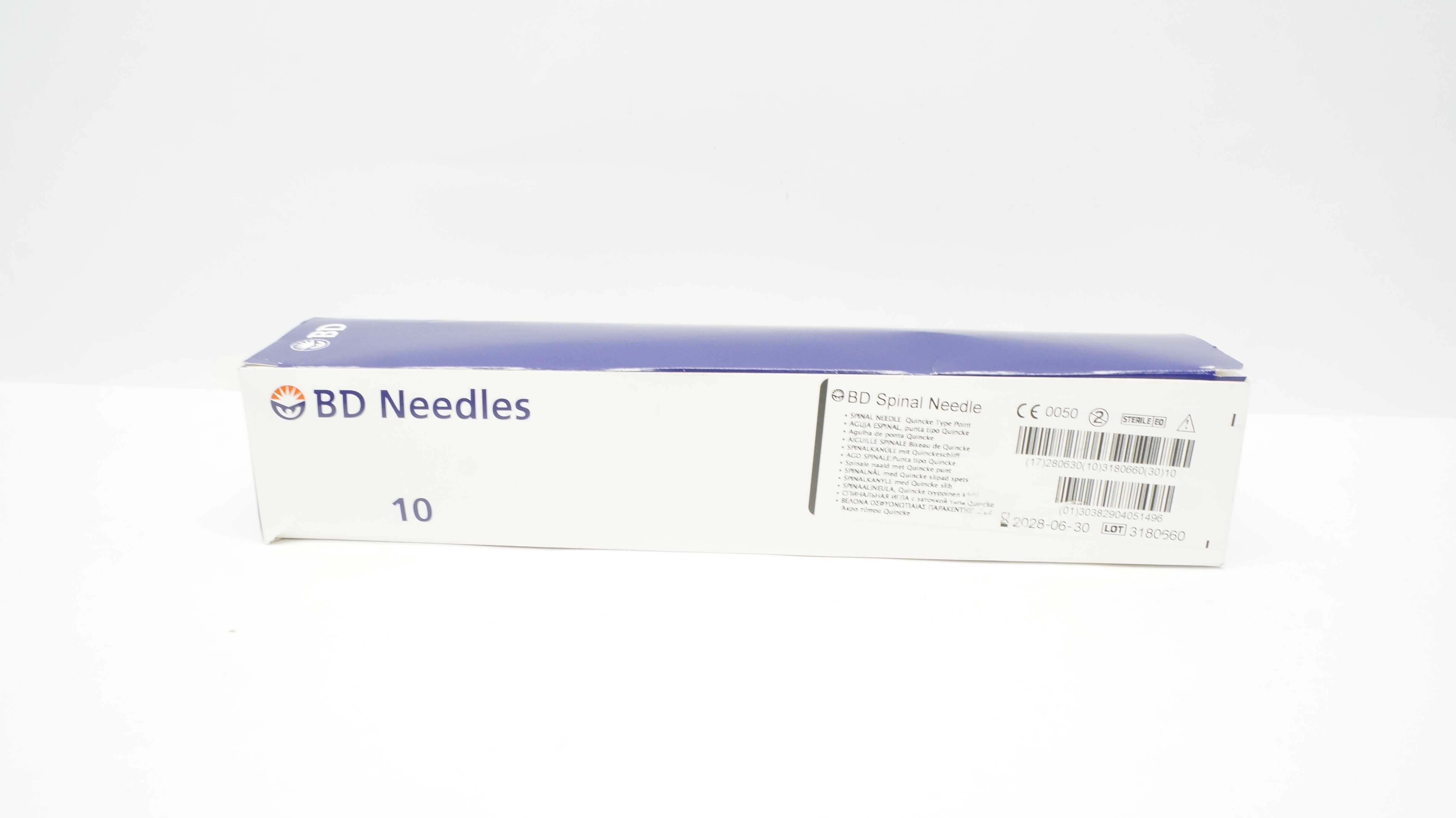 BD 405149 Spinal Ndle Quincke Type Point 22G x 7.00inch - Box of 5