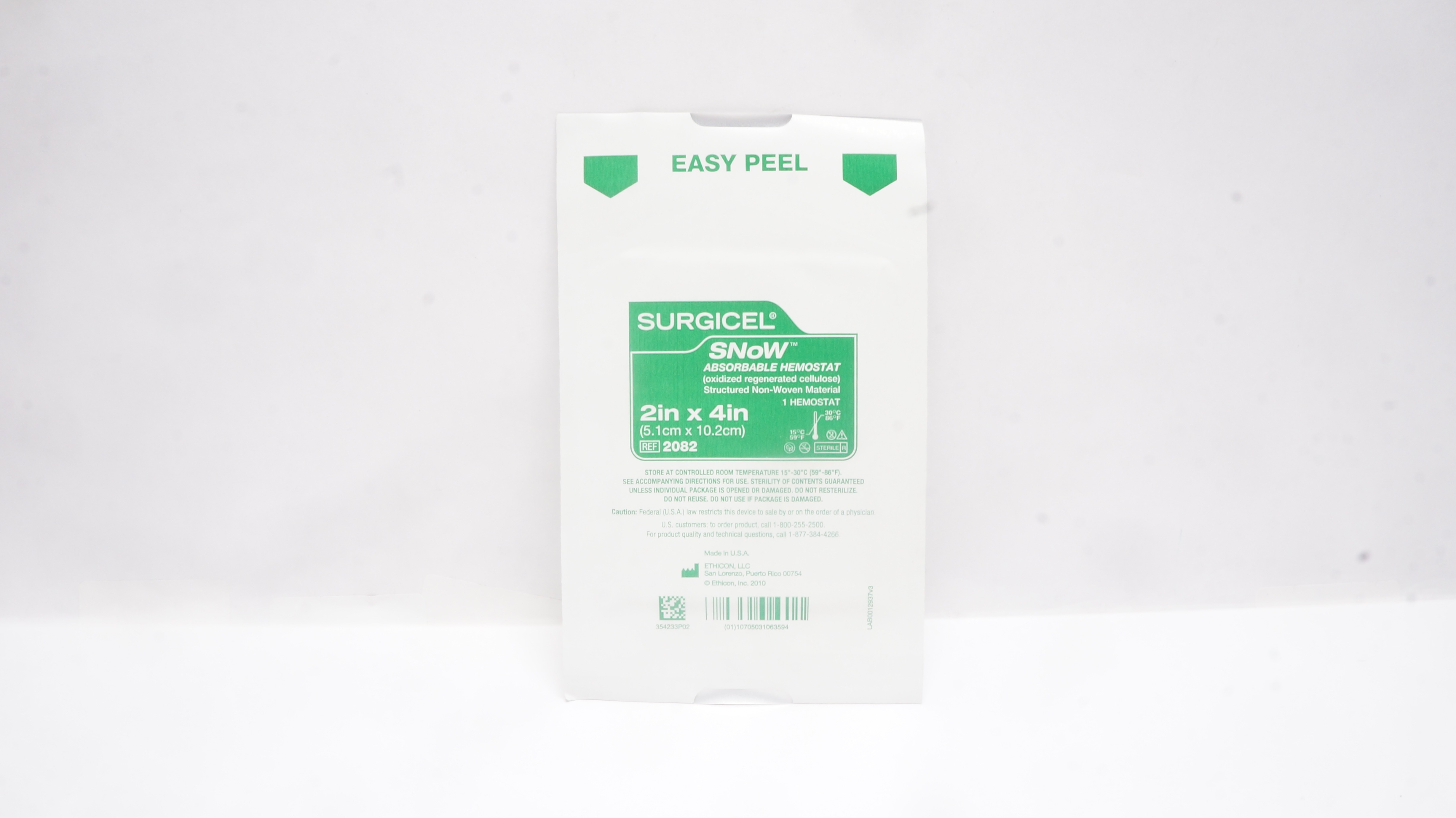 Ethicon 2082 Surgicel Snow Absorbable Hemostat 2inch x 4inch (x)