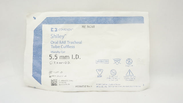 Covidien 86268 Mallinckrodt Oral RAE Preformed Tracheal Tube 5.5 x 7.4mm