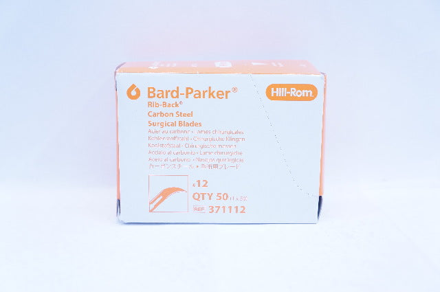 Aspen 37112 Bard-Parker Rib-Back Carbon Steel Surgical Blades #12 - Box of 50