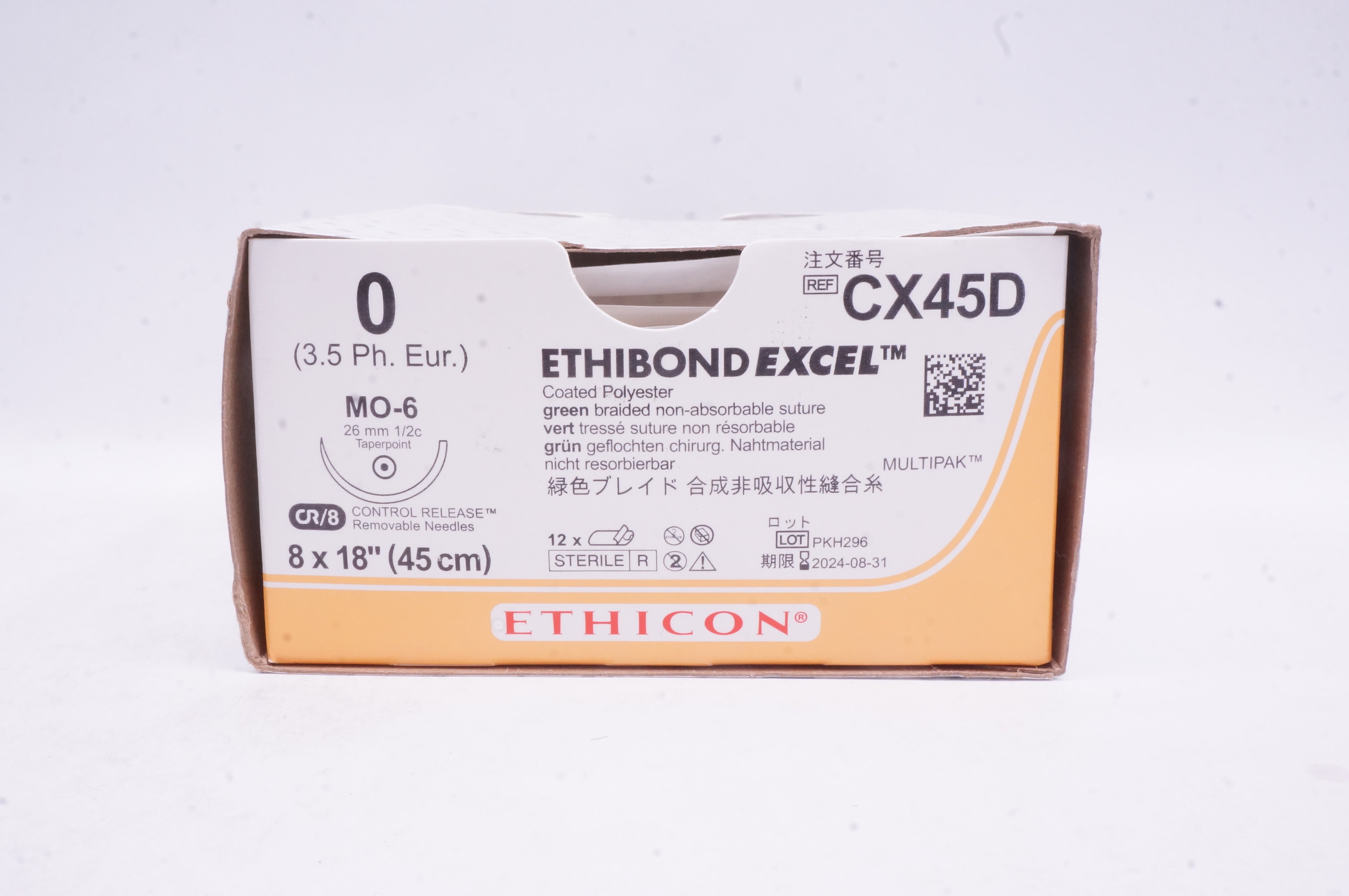Ethicon CX45D 0 ETHIBOND EXCEL, MO-6, 8 x 18inch - Box of 11