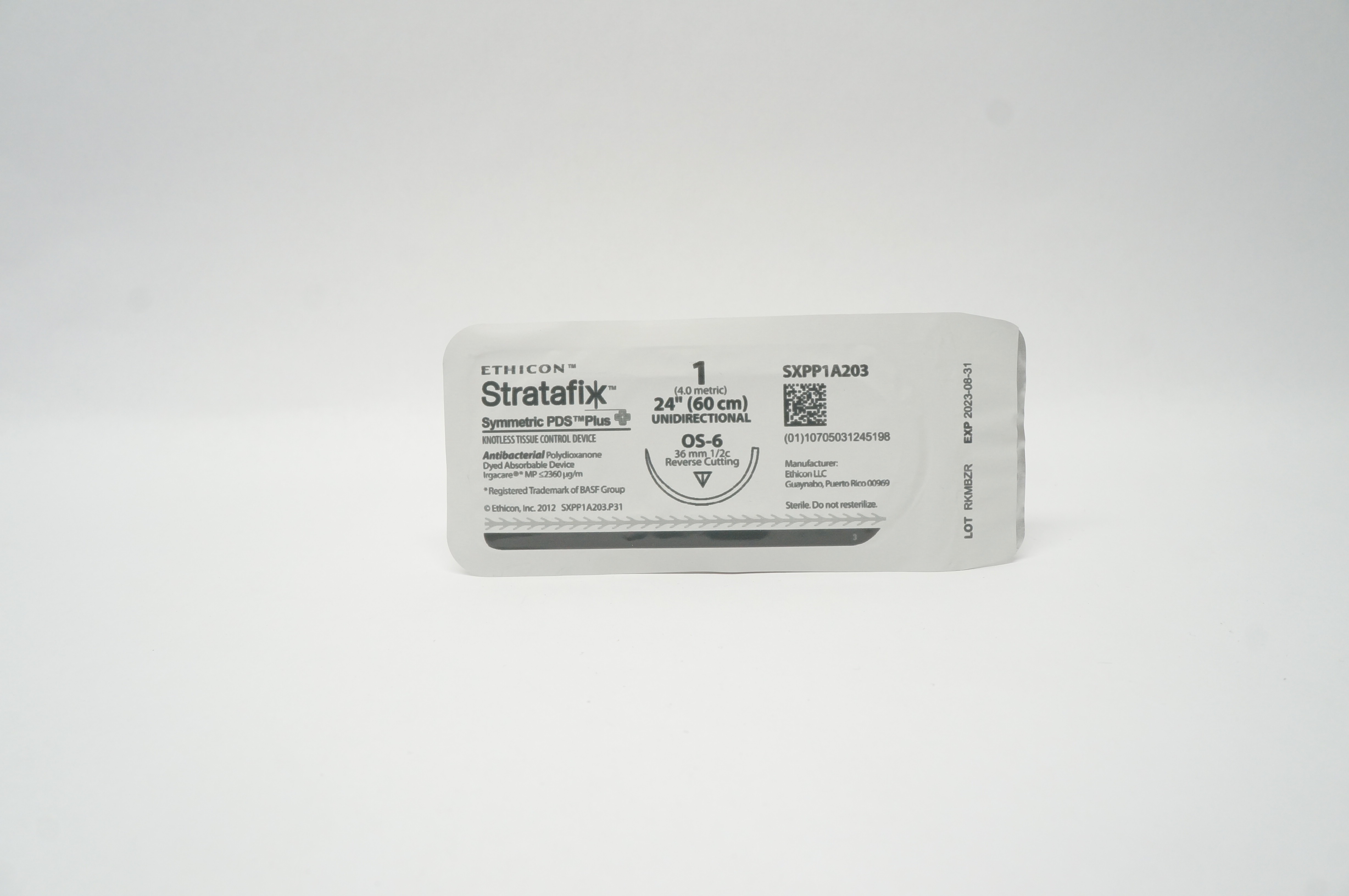 Ethicon SXPP1A203 1 Stratafix OS-6 36mm 1/2c Reverse Cutting, 24inch