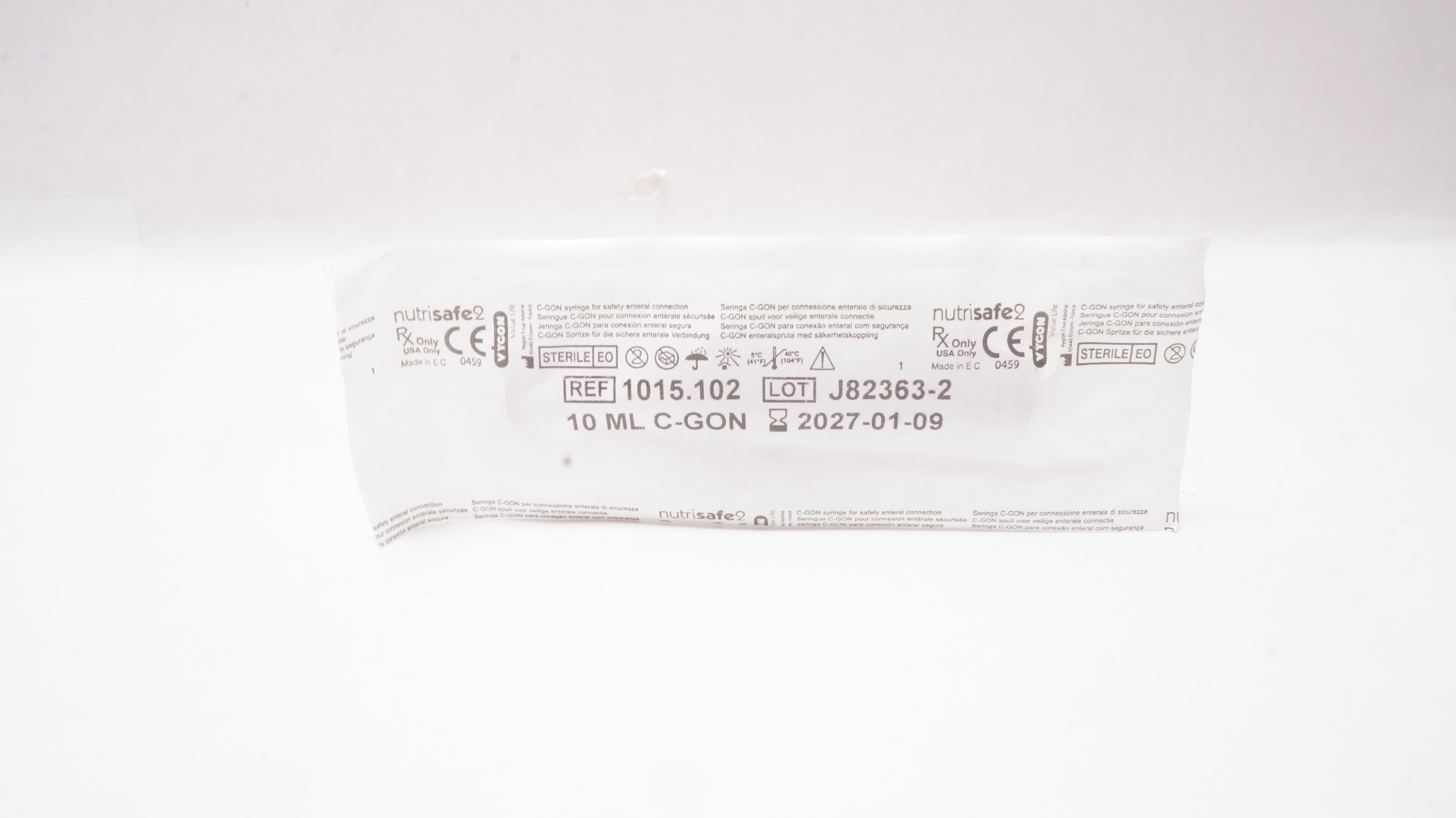 Vygon 1015.102 C-Gon Nutrisafe Syringe For Safety Enteral Connection 10mL