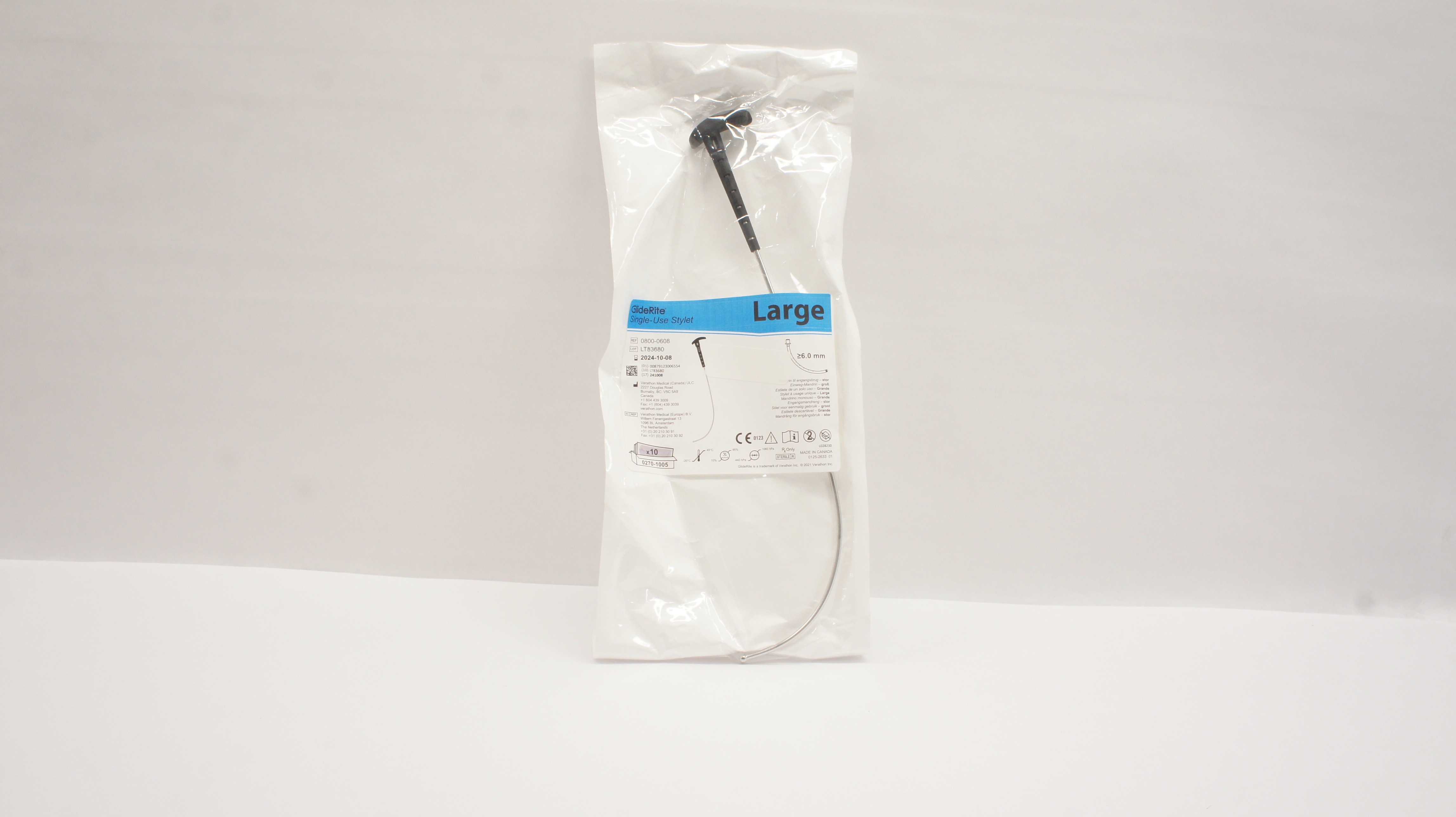 Verathon Medical 0800-0608 GlideRite Single Use Stylet Large
