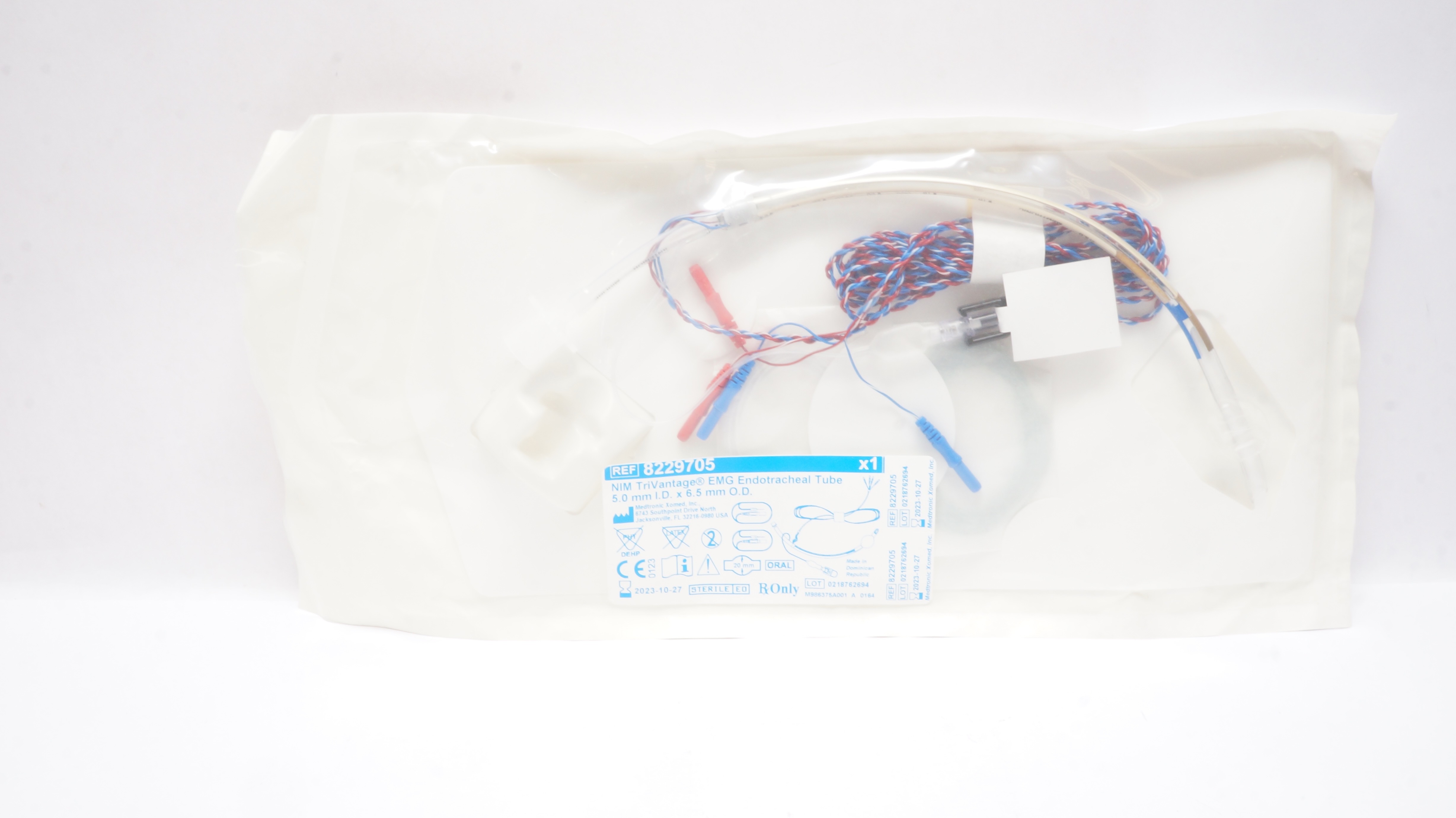 Medtronic 8229705 NIM TriVantage EMG Endotracheal Tube 5mm ID x 6.5mm OD