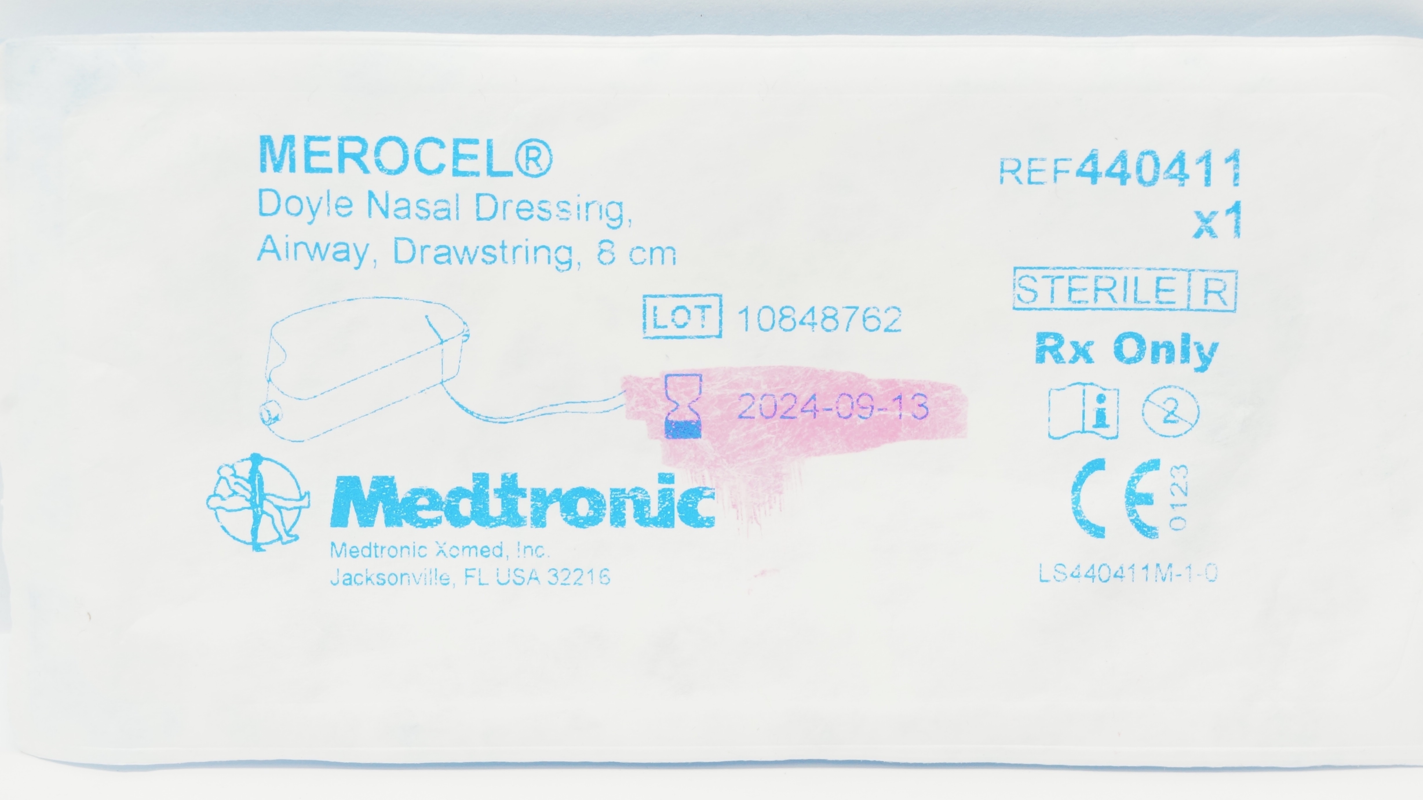 Medtronic 440411 Merocel Doyle Nasal Dressing Airway, Drawstring 8cm (x)