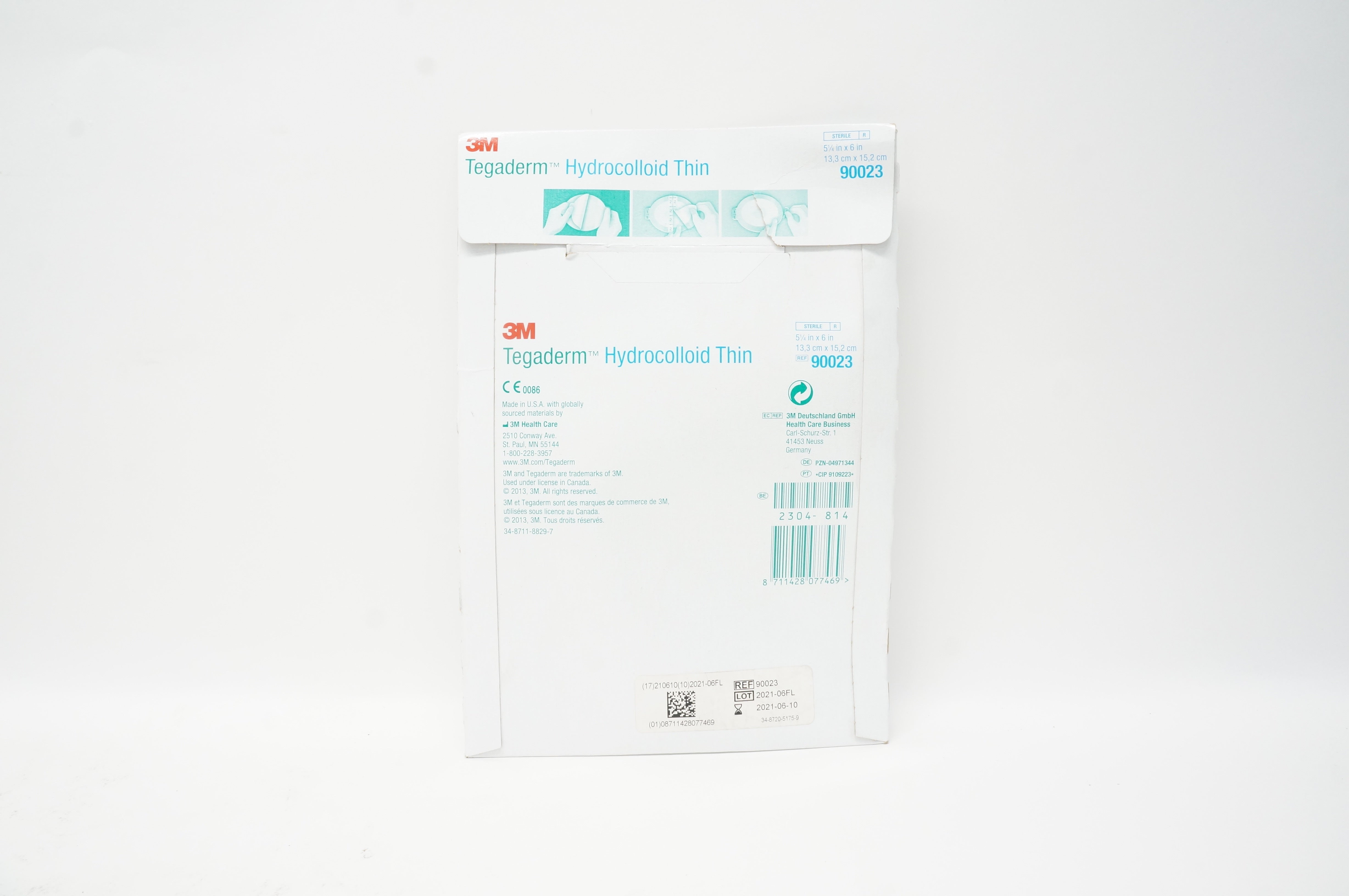 3M 90023 Tegaderm Thin Hydrocolloid Dressing 5 1/4inch x 6 inch (x) - Box of 10