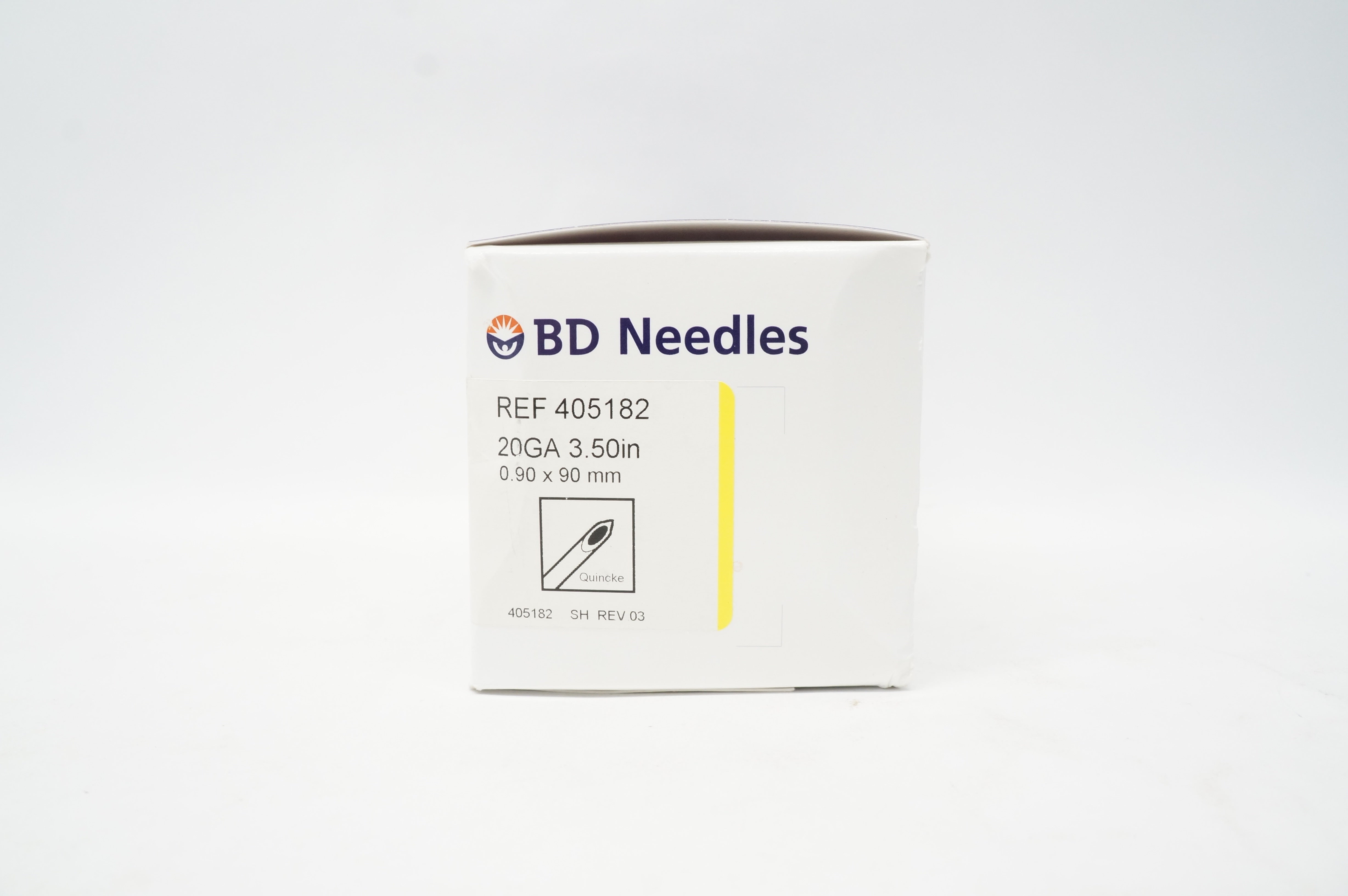 BD 405182 Becton Spinal Ndle Quincke Type Point 20G x 3.50 inch - Box of 25 (x)