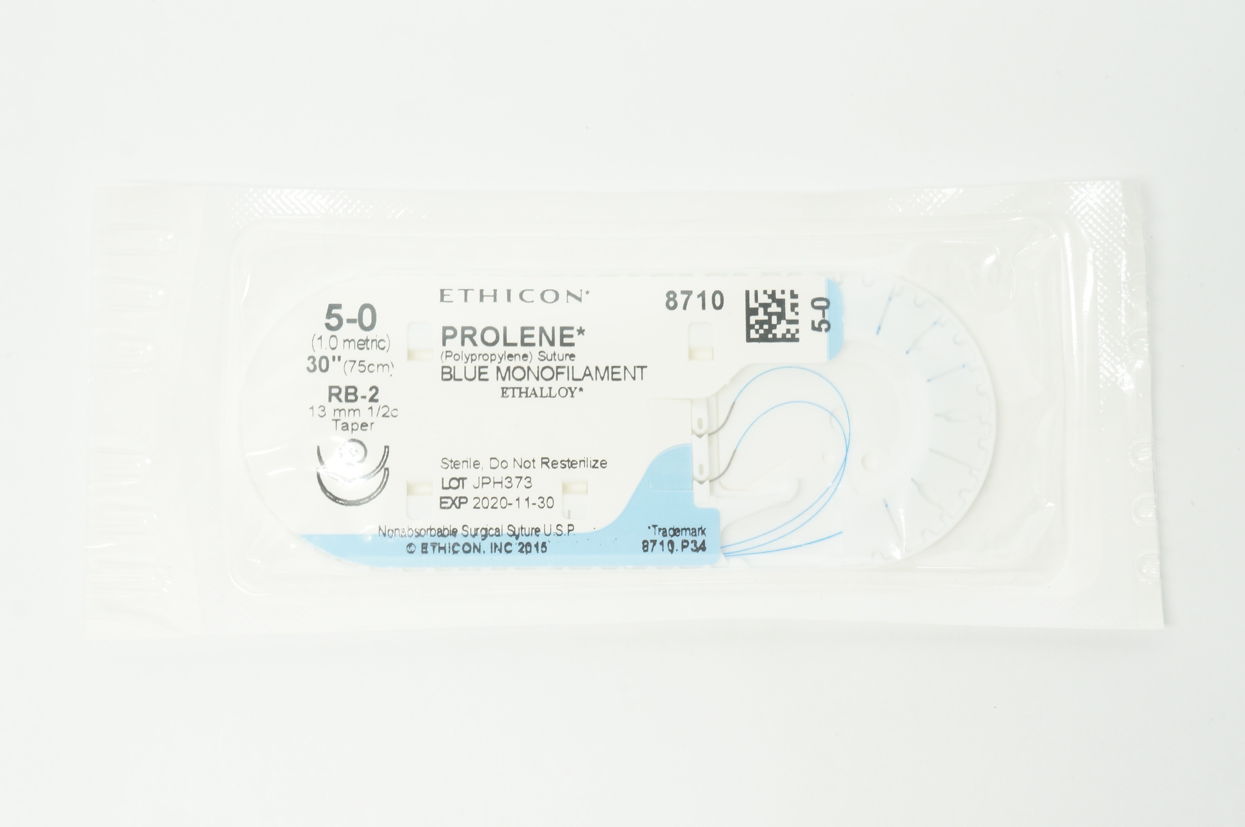 Ethicon 8710 5-0 PROLENE, RB-2, 13mm 1/2c Taper, 30inch (x)
