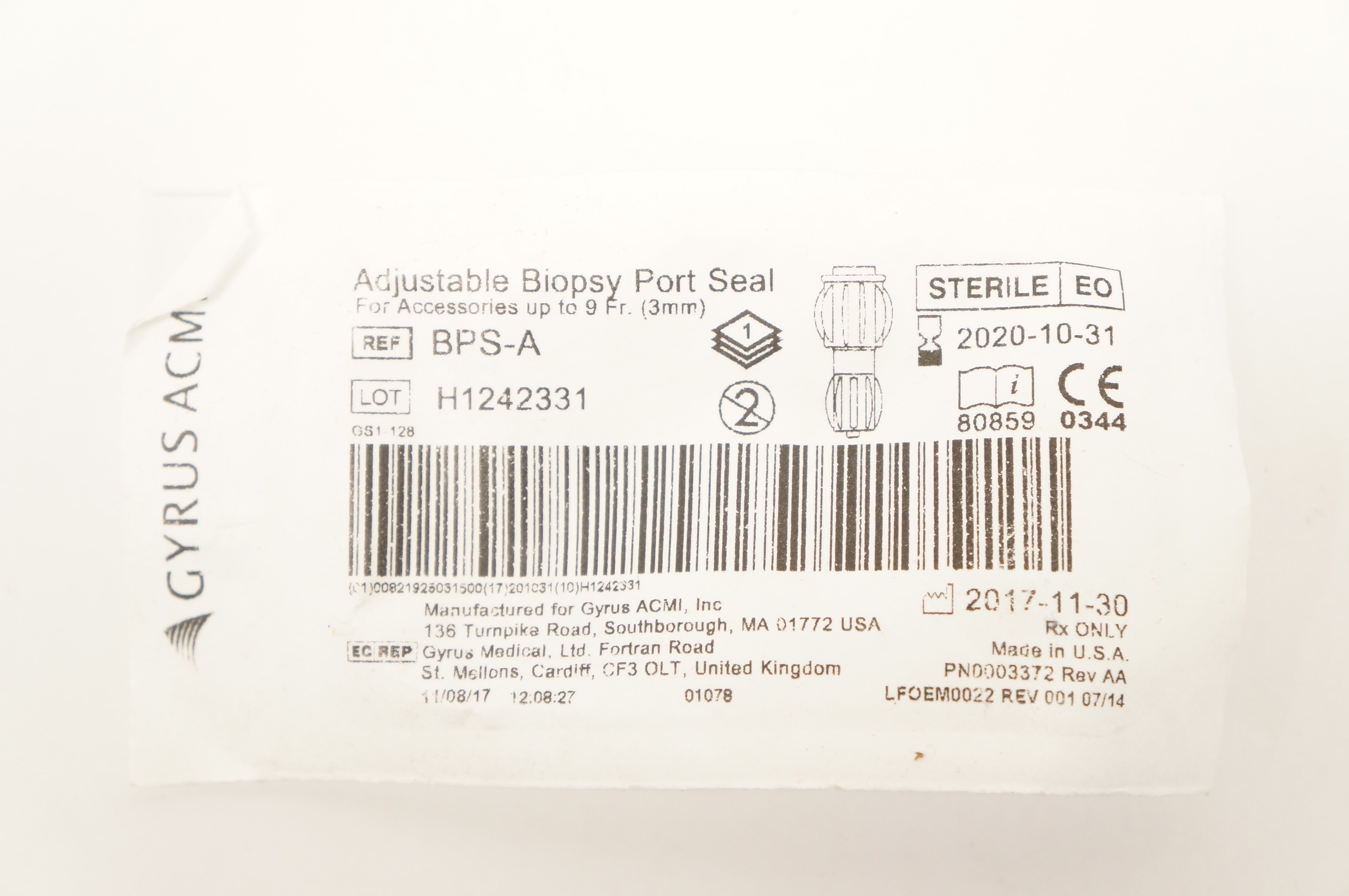 Gyrus ACMI BPS-A Adjustable Biopsy Port Seal (x)