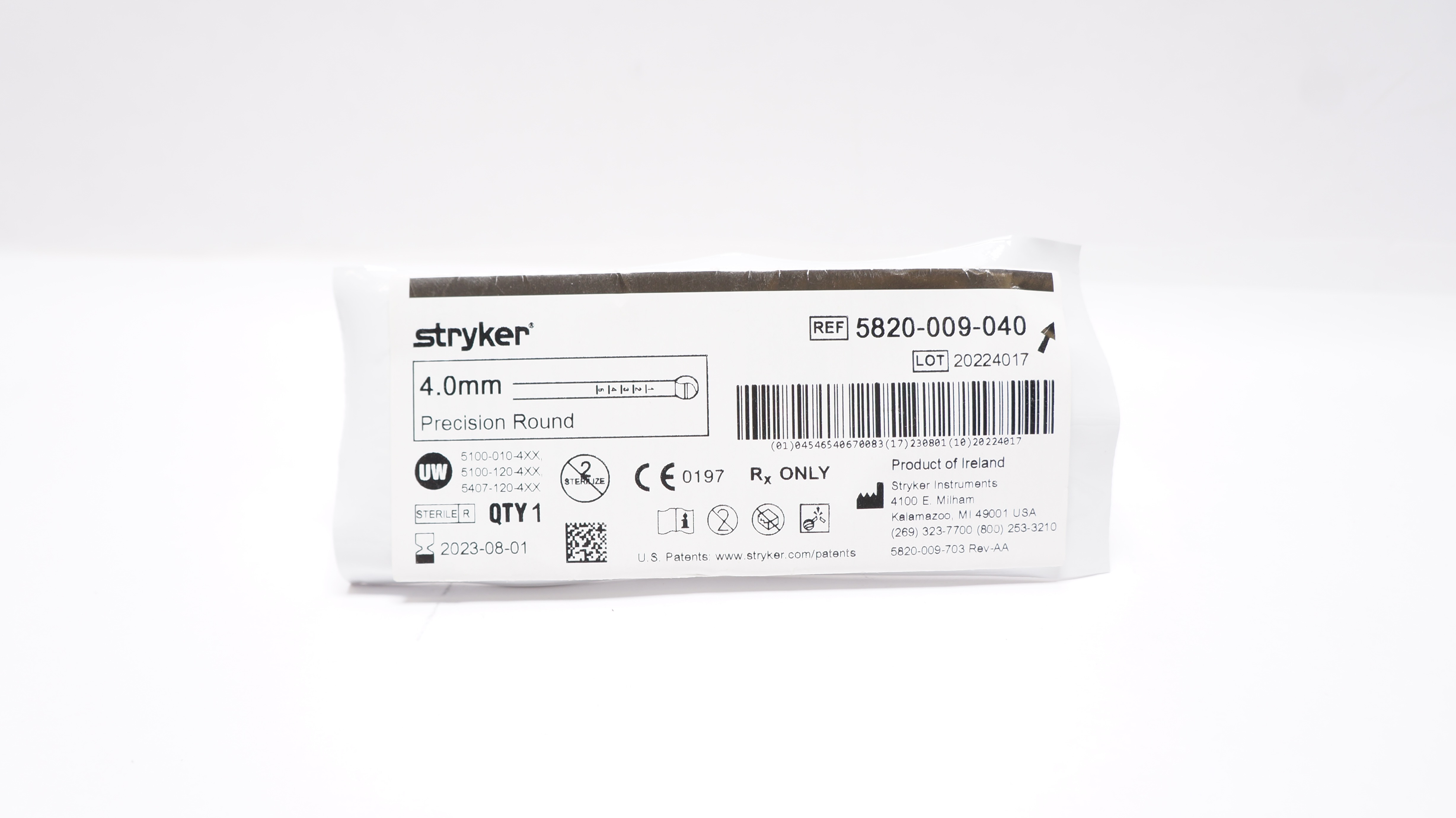 Stryker 5820-009-040 Precision Round 4.0mm (x)