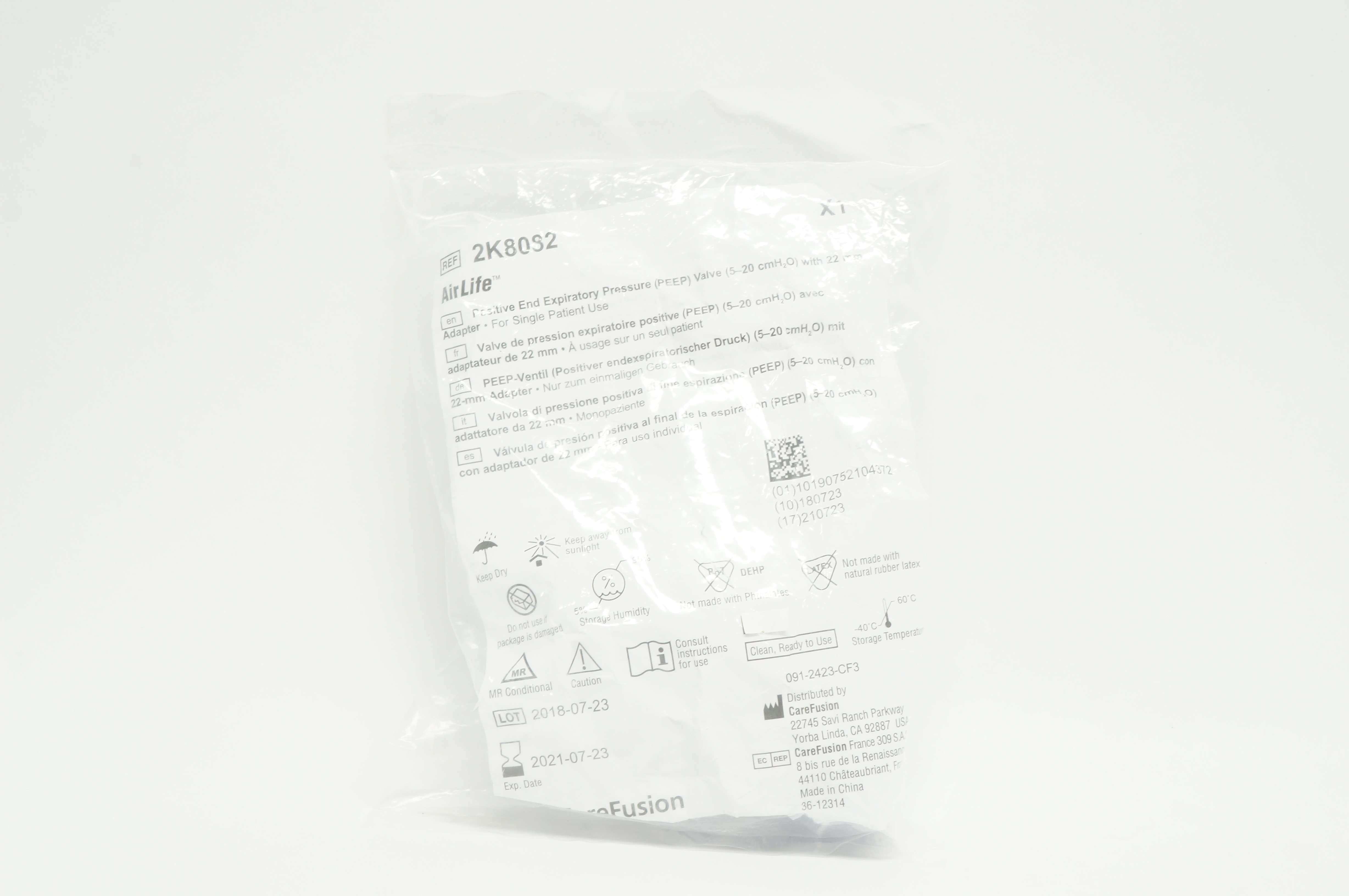 CareFusion 2K8082 AirLife Positive End Expiratory Pressure Valve 5-20cmH2O