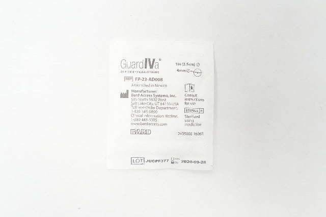 Bard FP-23-AD008 Antimicrobial Hemostatic IV Dressing 1in. x 4mm (x)